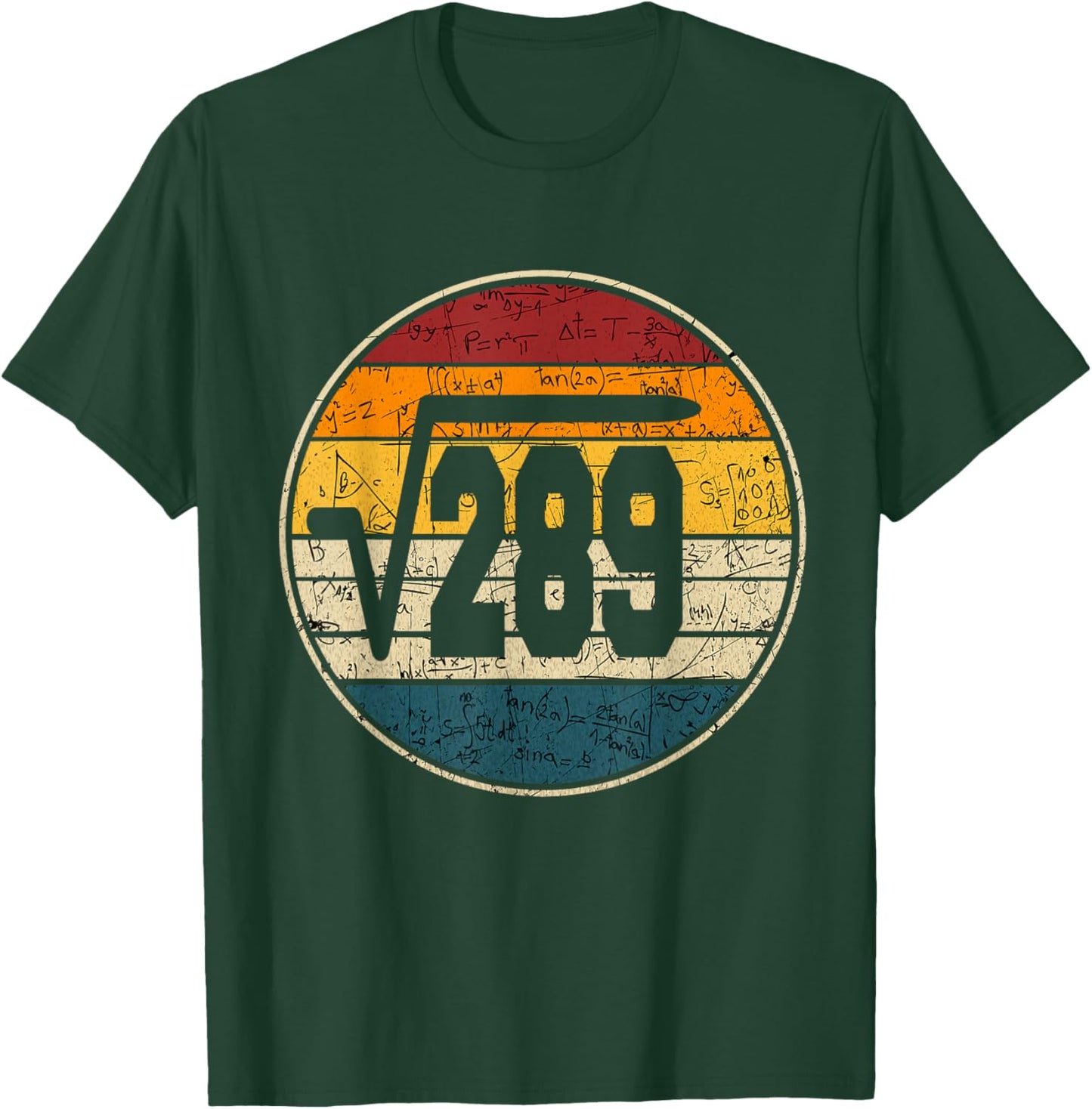 Square Root of 289 17th Years Old Birthday Vintage 17th T-Shirt - T-Shirt | Forest