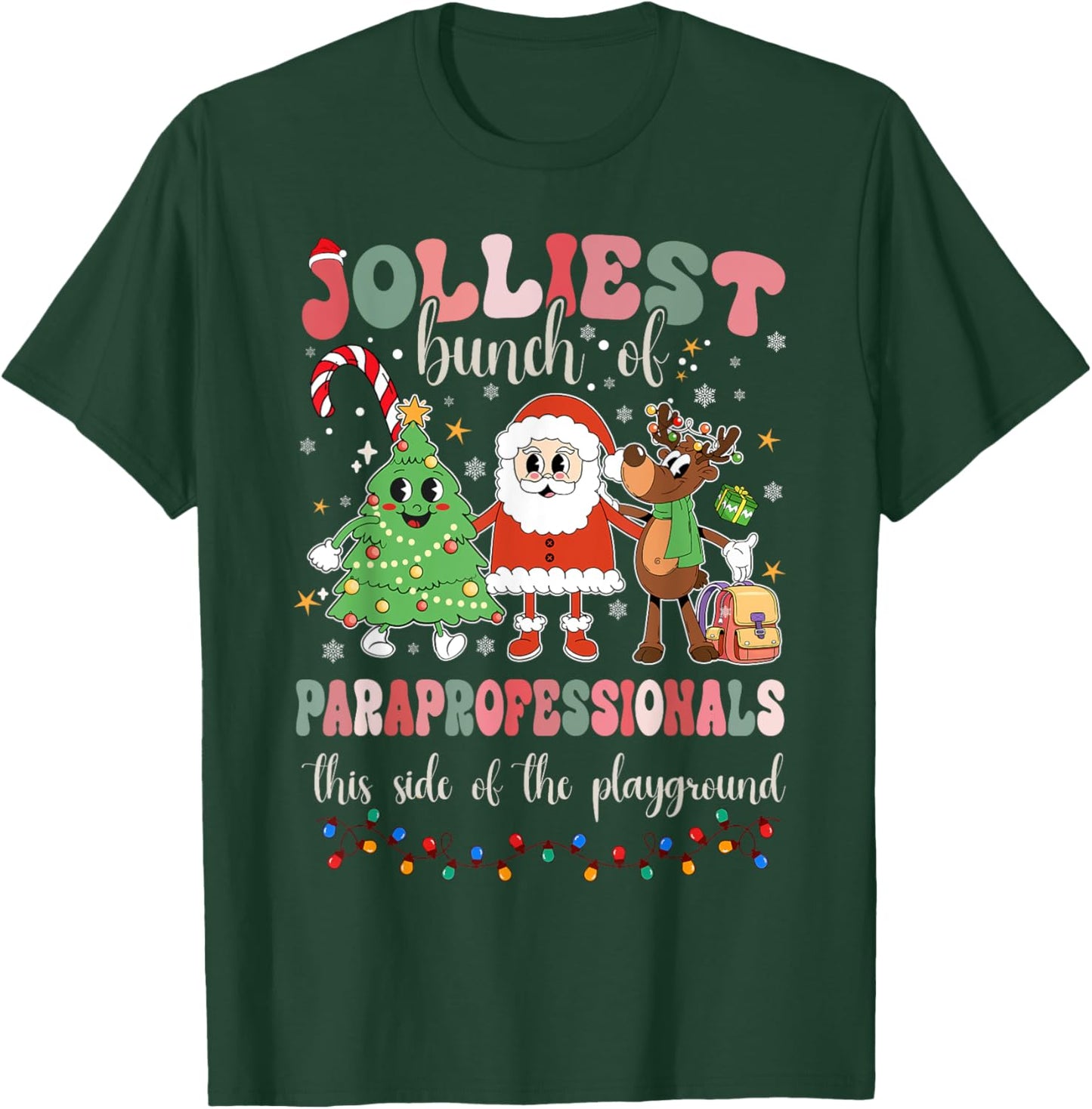 This Side Of The Playground Cute Merry Paras T-Shirt - T-Shirt | Forest