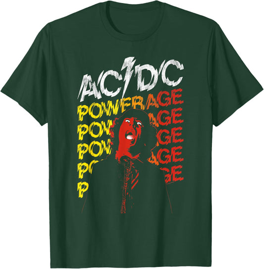 AC/DC Powerage Angus Black Small Classic Fit Short Sleeve Classic Rock Fans, AC/DC Fans, Men, Women T-Shirt - T-Shirt | Forest