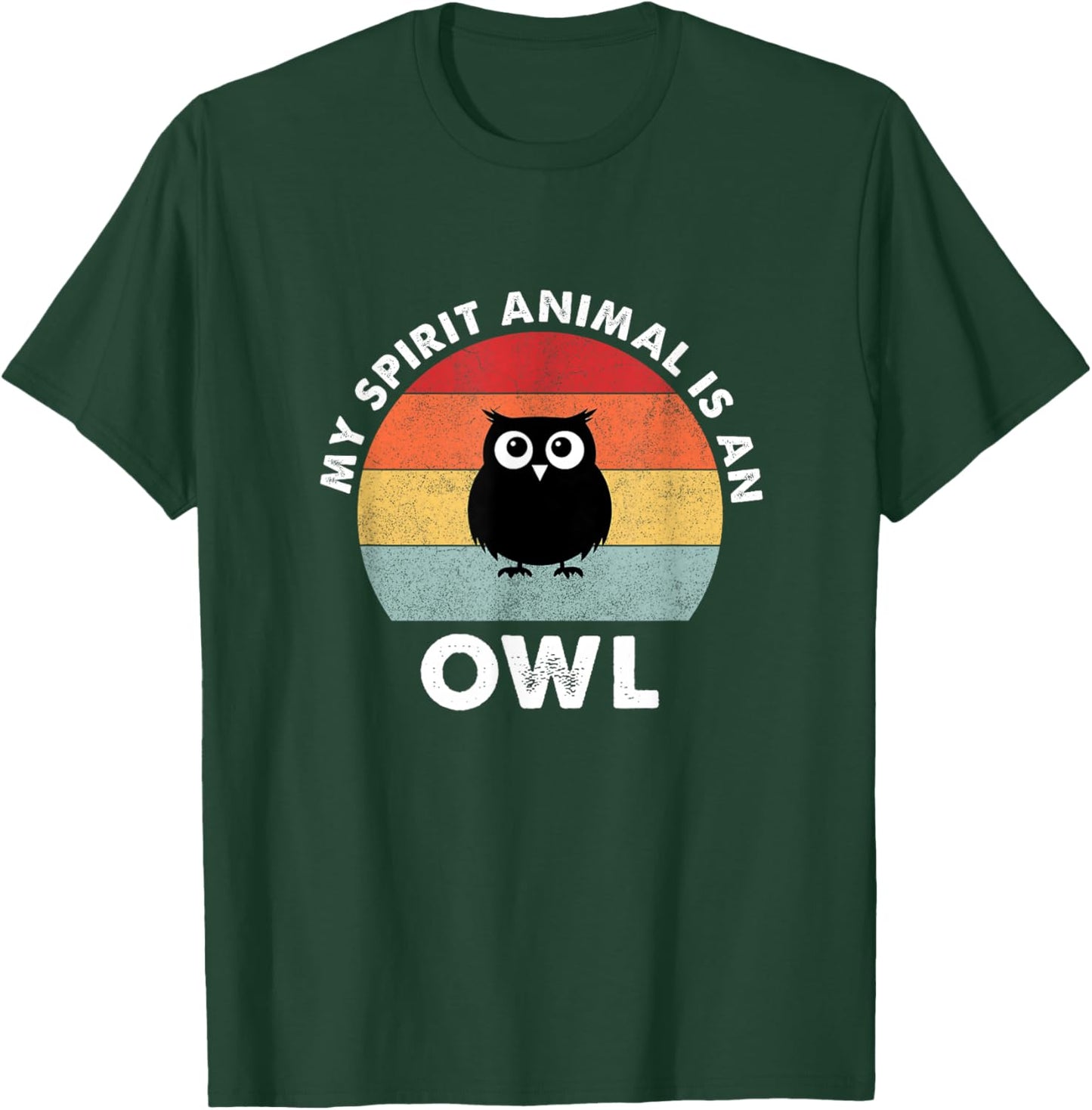 Vintage My Spirit Animal is an Owl T-Shirt - T-Shirt | Forest