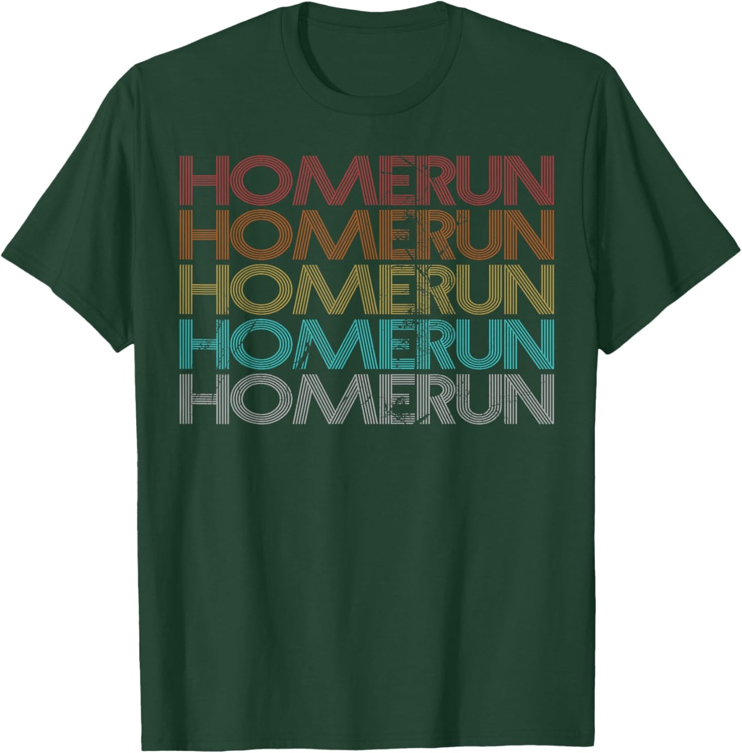 Retro Vintage Homerun T-Shirt - T-Shirt | Forest