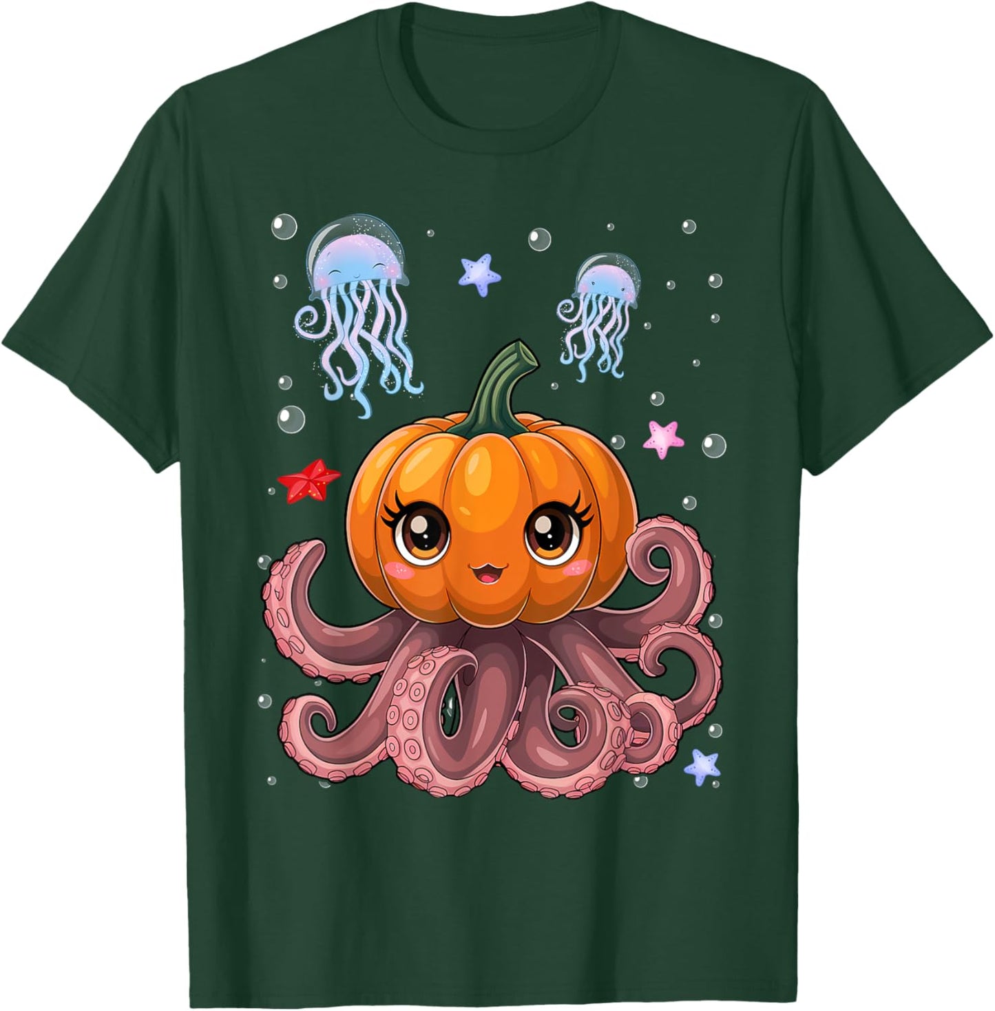 Vintage Octopus Pumpkin Lazy Halloween Party Costume Kids T-Shirt - T-Shirt | Forest