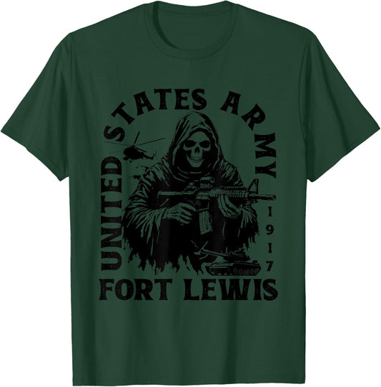 Fort Lewis US Military Base Washington WA Ft Lewis Veteran T-Shirt - T-Shirt | Forest