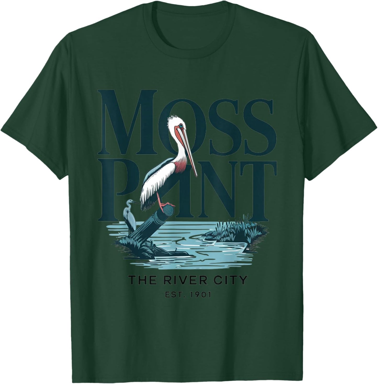 The River City - Pelican's Watch T-Shirt - T-Shirt | Forest