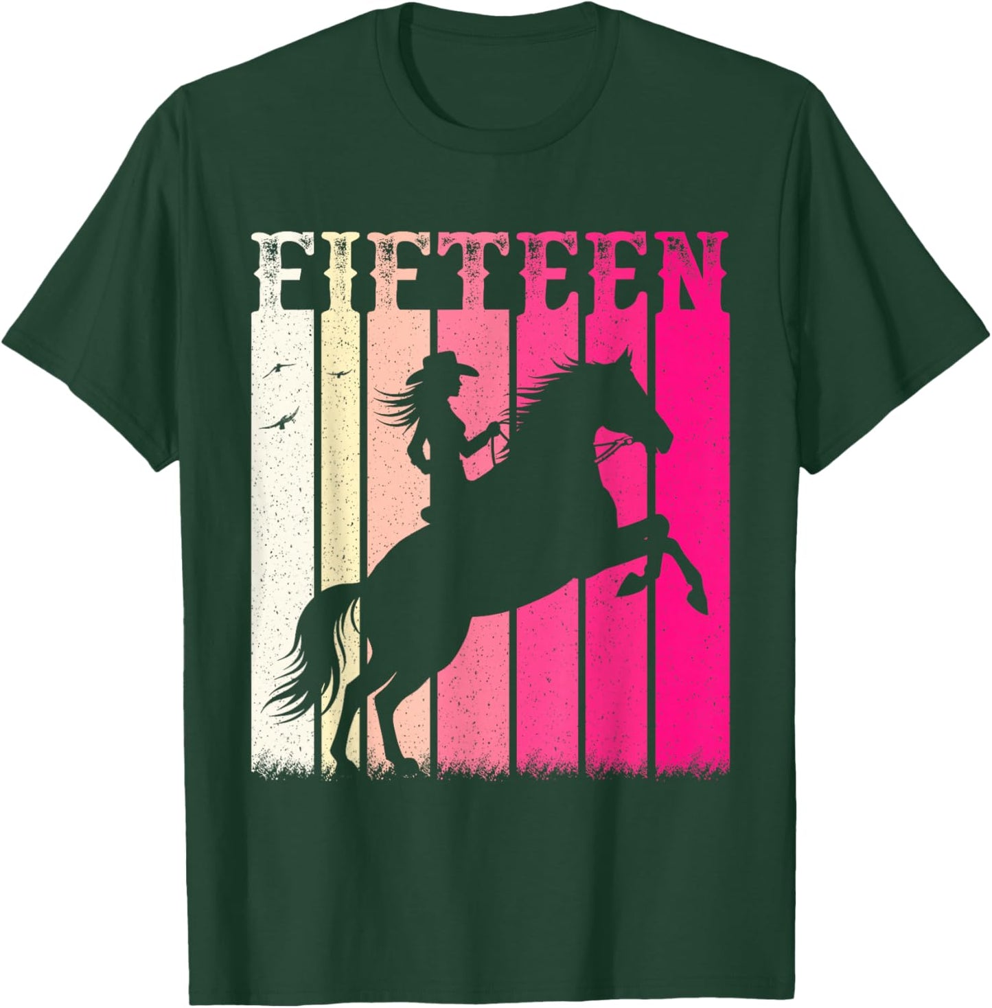 Rodeo 15th Birthday Horse Girls Cowgirl 15 Year Old Western T-Shirt - T-Shirt | Forest