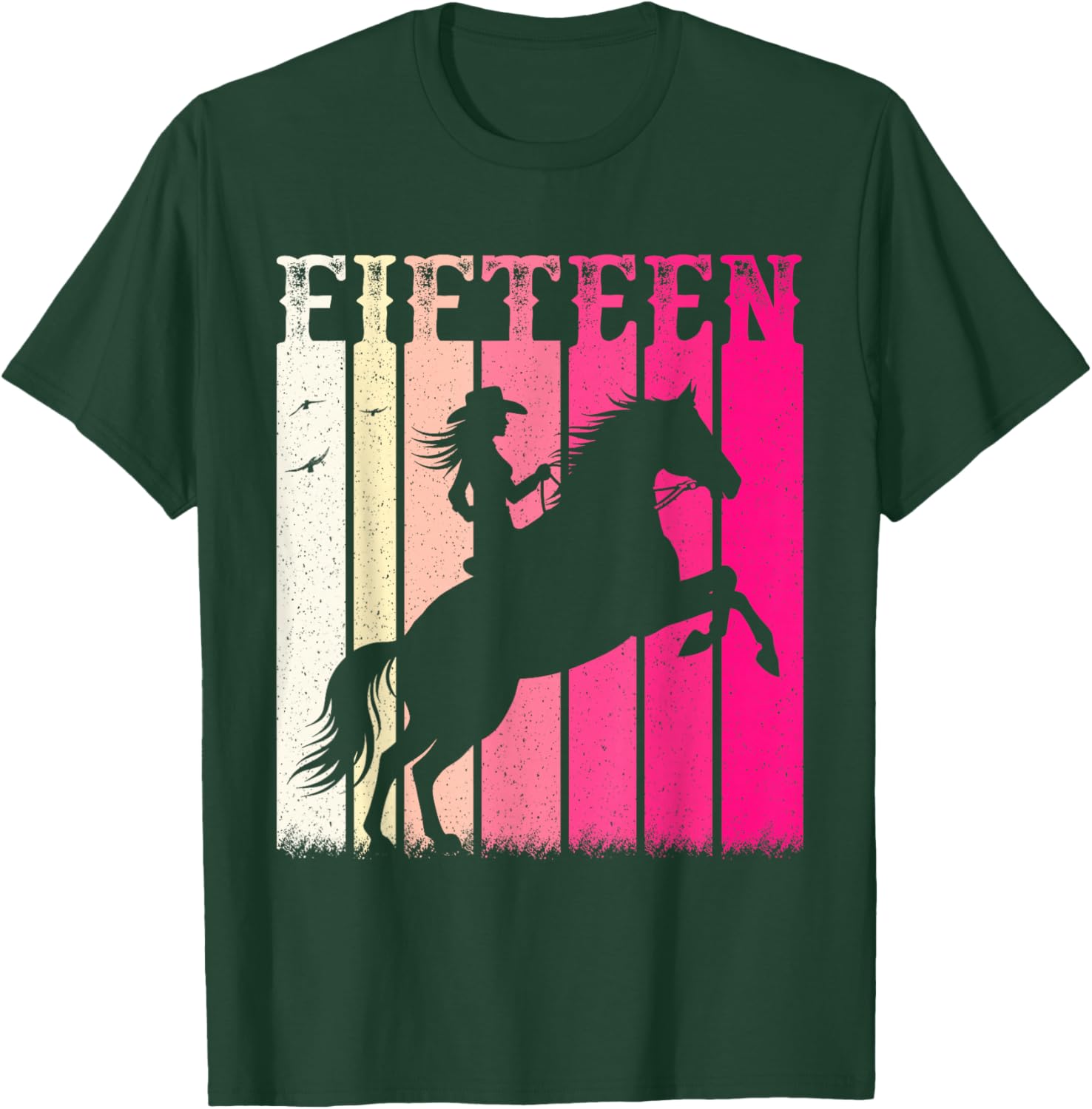 Rodeo 15th Birthday Horse Girls Cowgirl 15 Year Old Western T-Shirt - T-Shirt | Forest