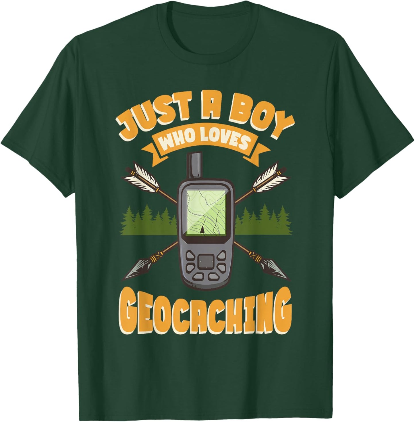 Geocache Just A Boy Who Loves Geocaching T-Shirt - T-Shirt | Forest