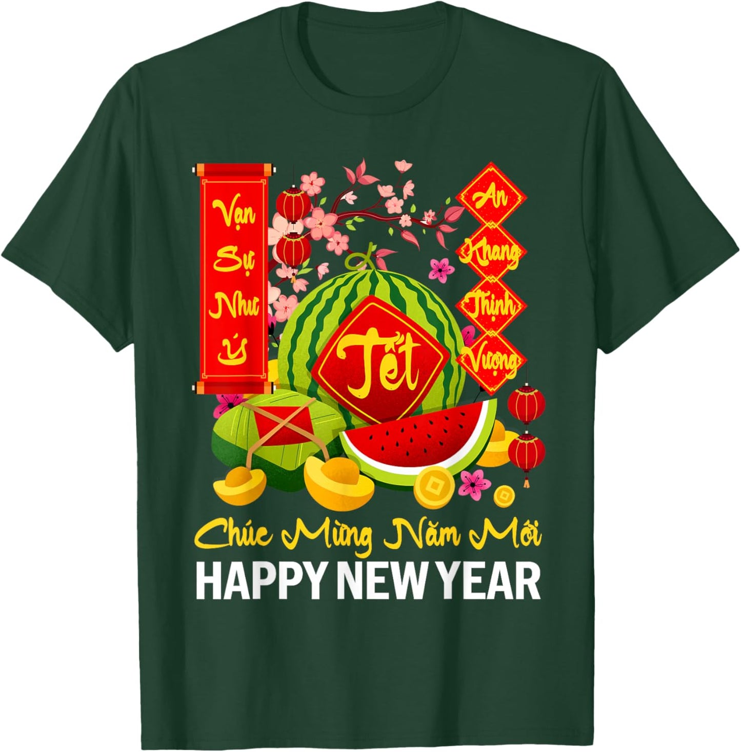 Chuc Mung Nam Moi Happy Lunar New Year Vietnamese Tet T-Shirt - T-Shirt | Forest