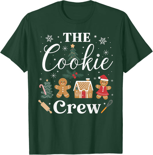 The Cookie Crew Christmas Baking Cookie Lover Kids Women T-Shirt - T-Shirt | Forest