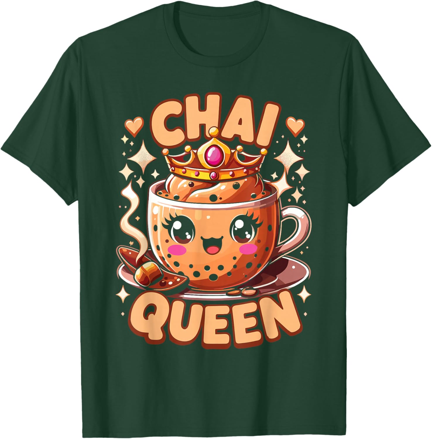 Chai Tea Women Chai Queen T-Shirt - T-Shirt | Forest
