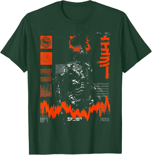 Futuristic Techwear Japanese Cyberpunk Harajuku Horror Punk T-Shirt - T-Shirt | Forest
