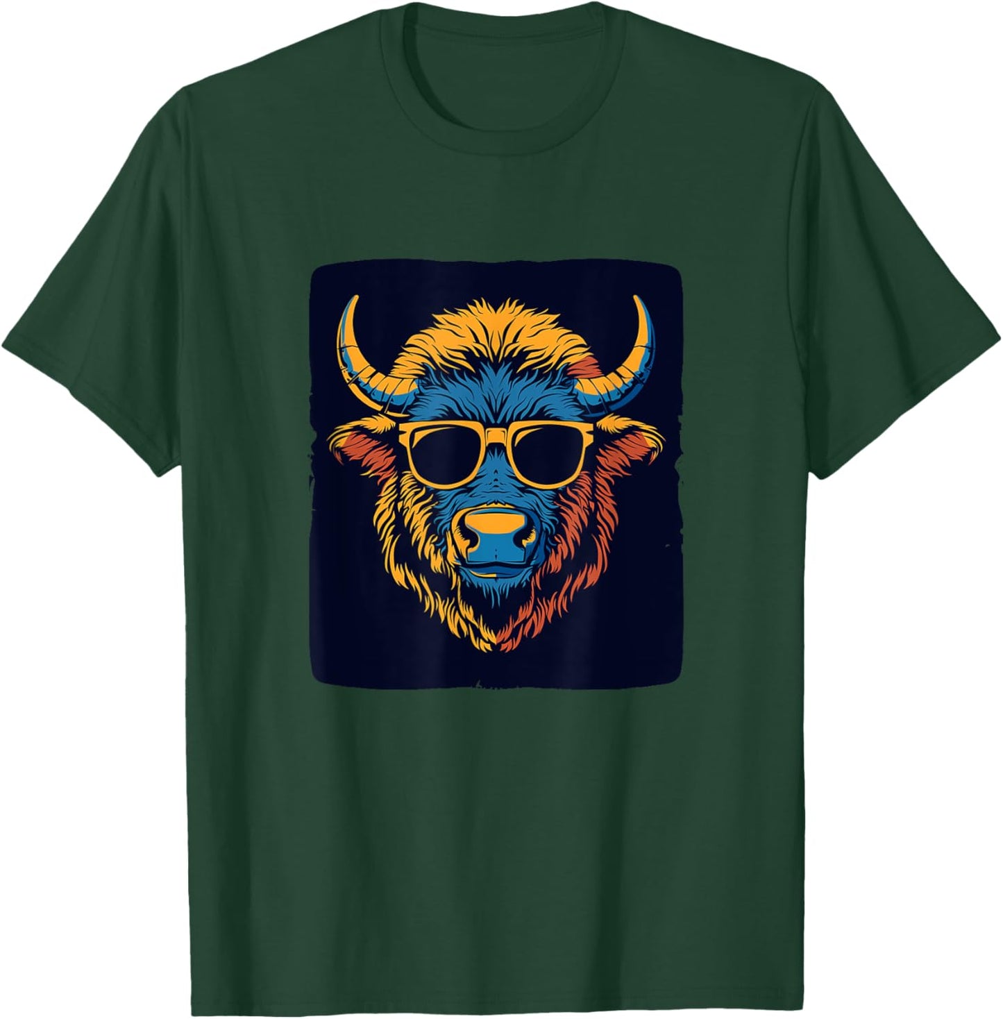 Cool looking Bison with Sunglasses Costume for Man and Woman T-Shirt - T-Shirt | Forest