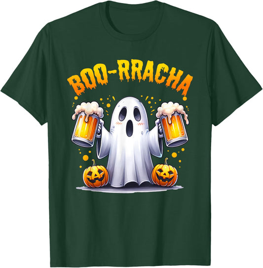Boo-racha Funny Halloween Ghost Beer Design Borracha T-Shirt - T-Shirt | Forest