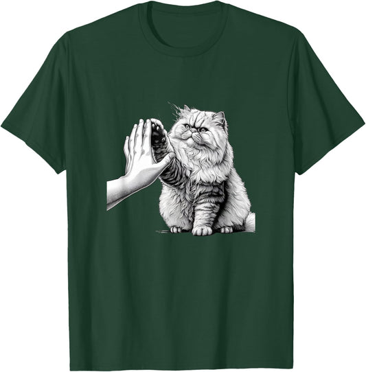 Persian Cat High Five Persian Cats Persian Cat Lover T-Shirt - T-Shirt | Forest