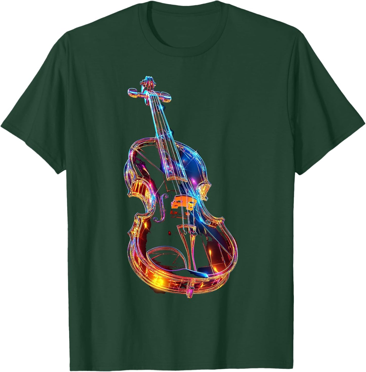 Violin Music Instrument Motif Artwork Violin T-Shirt - T-Shirt | Forest
