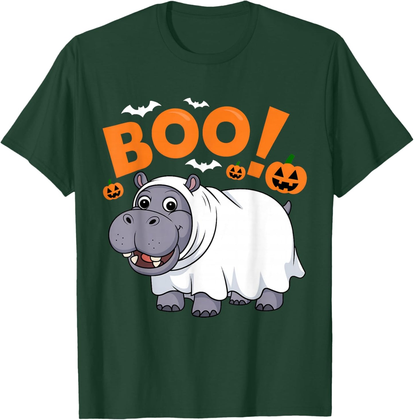 Boo Hippo Halloween Costume Hippopotamus Africa Animal Fun T-Shirt - T-Shirt | Forest