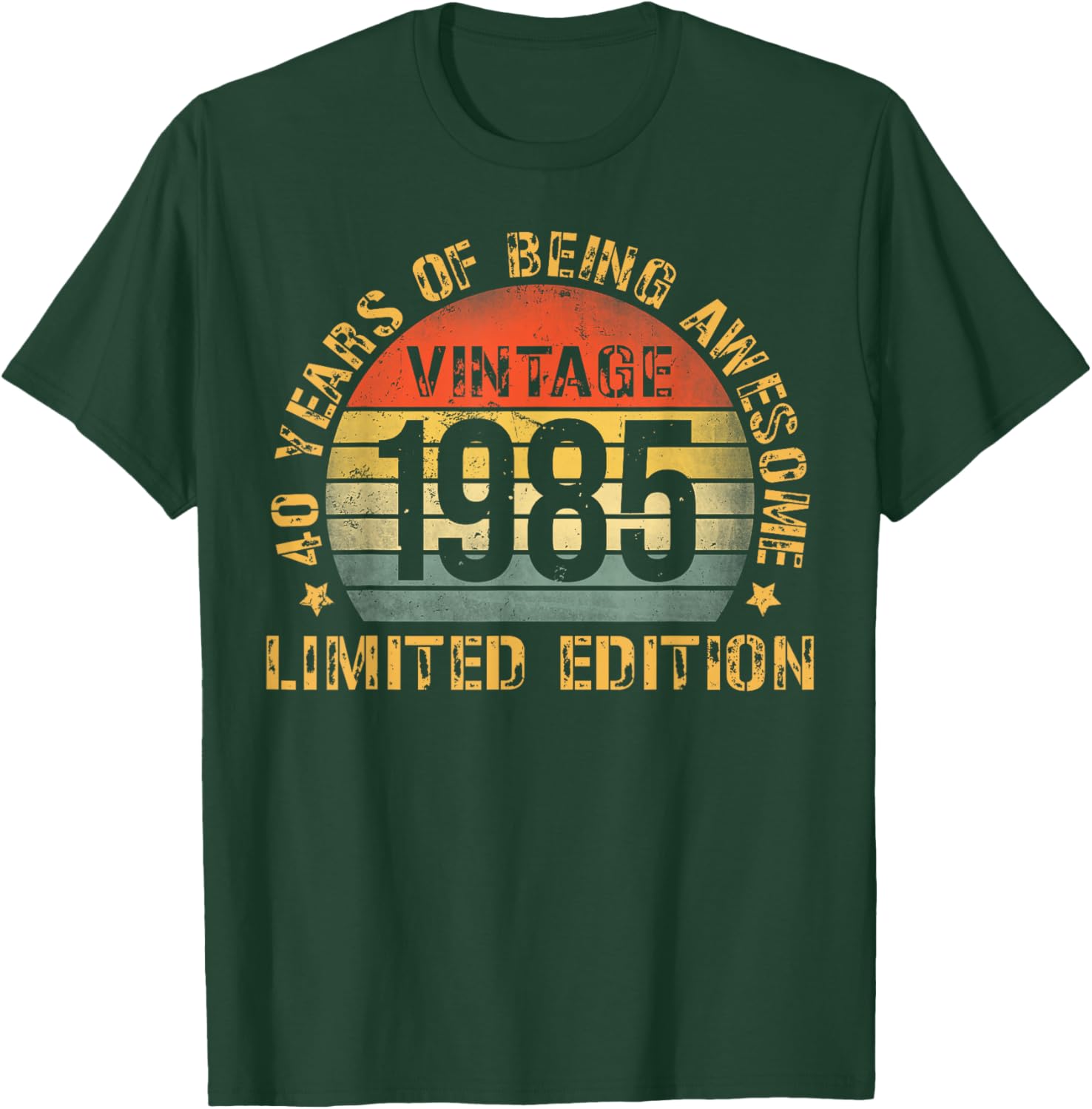 40 Year Birthday Decorations Men Gag 40yr 1985 40th Birthday T-Shirt - T-Shirt | Forest