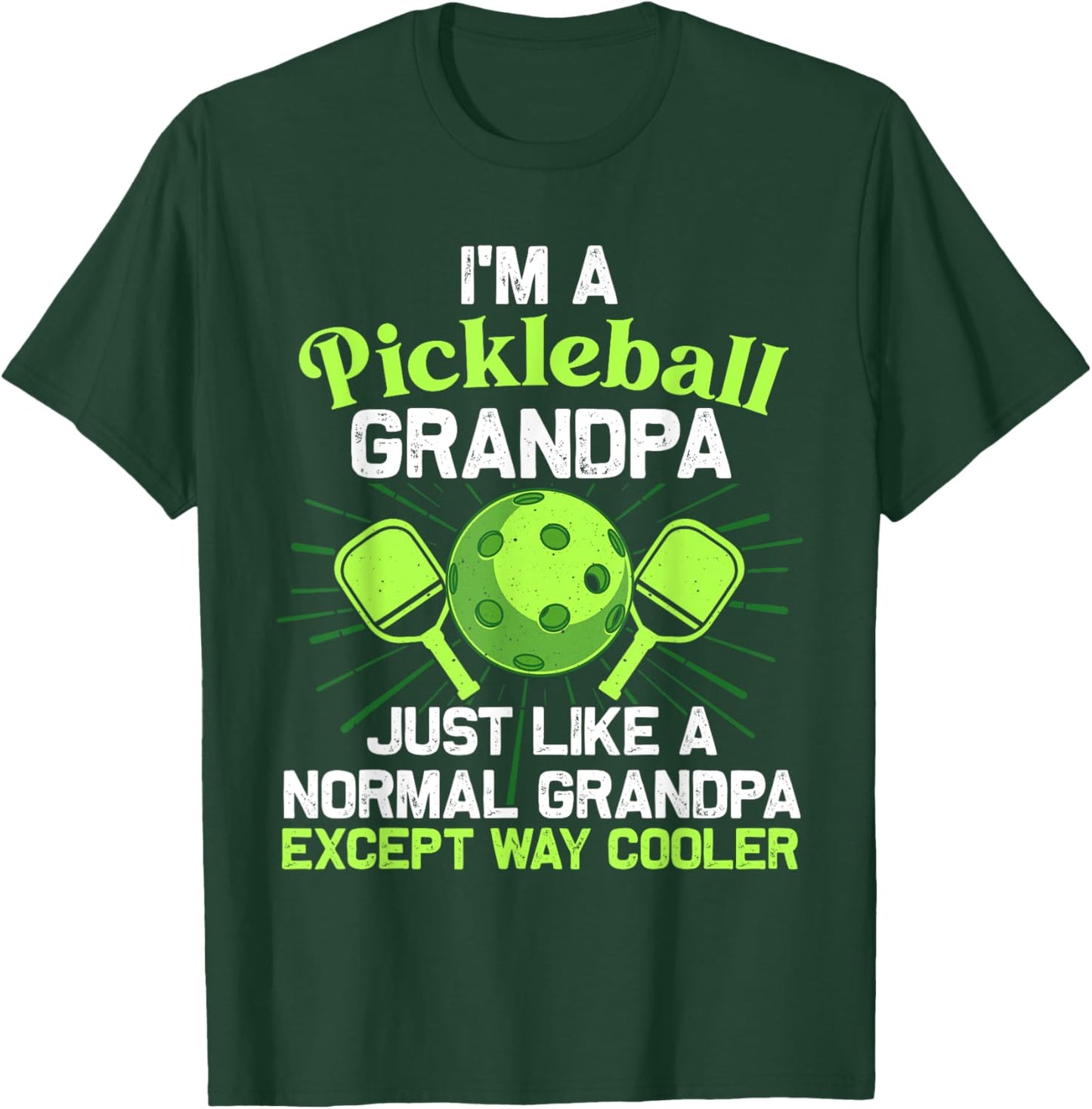 Pickleball Art For Grandpa Men Pickle Ball Pickleball Lover T-Shirt - T-Shirt | Forest