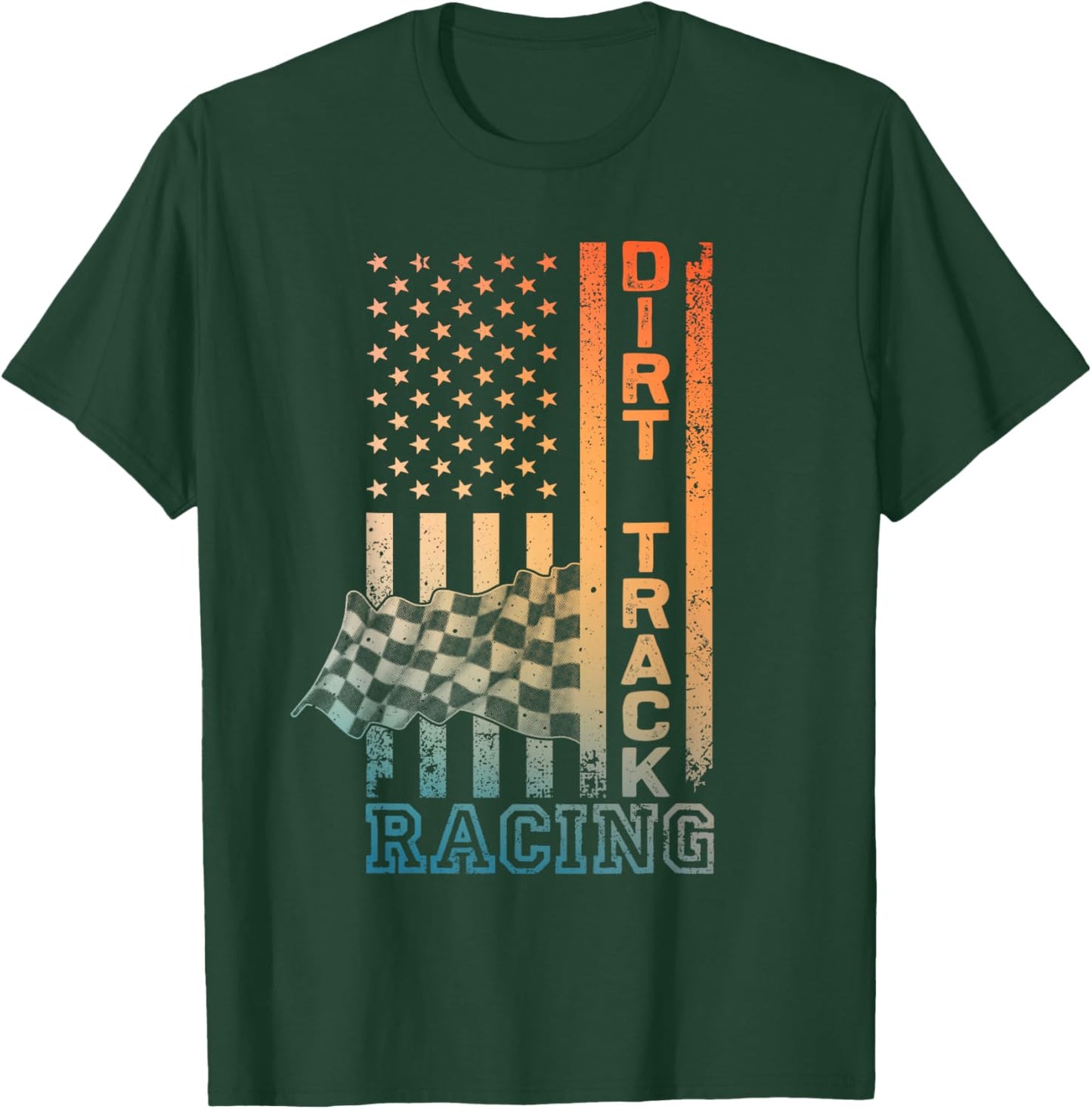 Cool Dirt Track Racing Art Women Dirt Racing Lover T-Shirt - T-Shirt | Forest