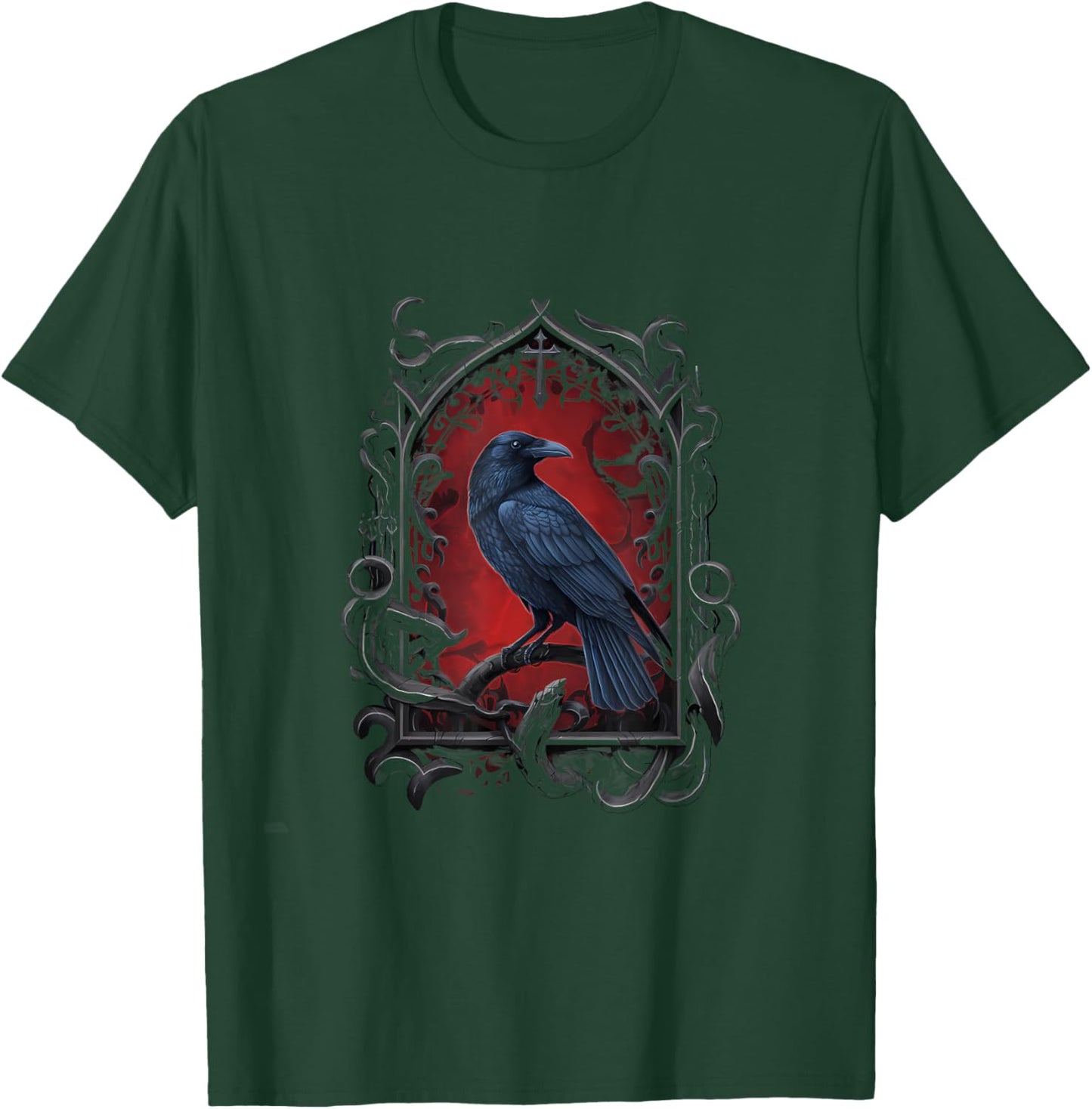 Crow Witch Witchcraft Gothic Goth T-Shirt - T-Shirt | Forest