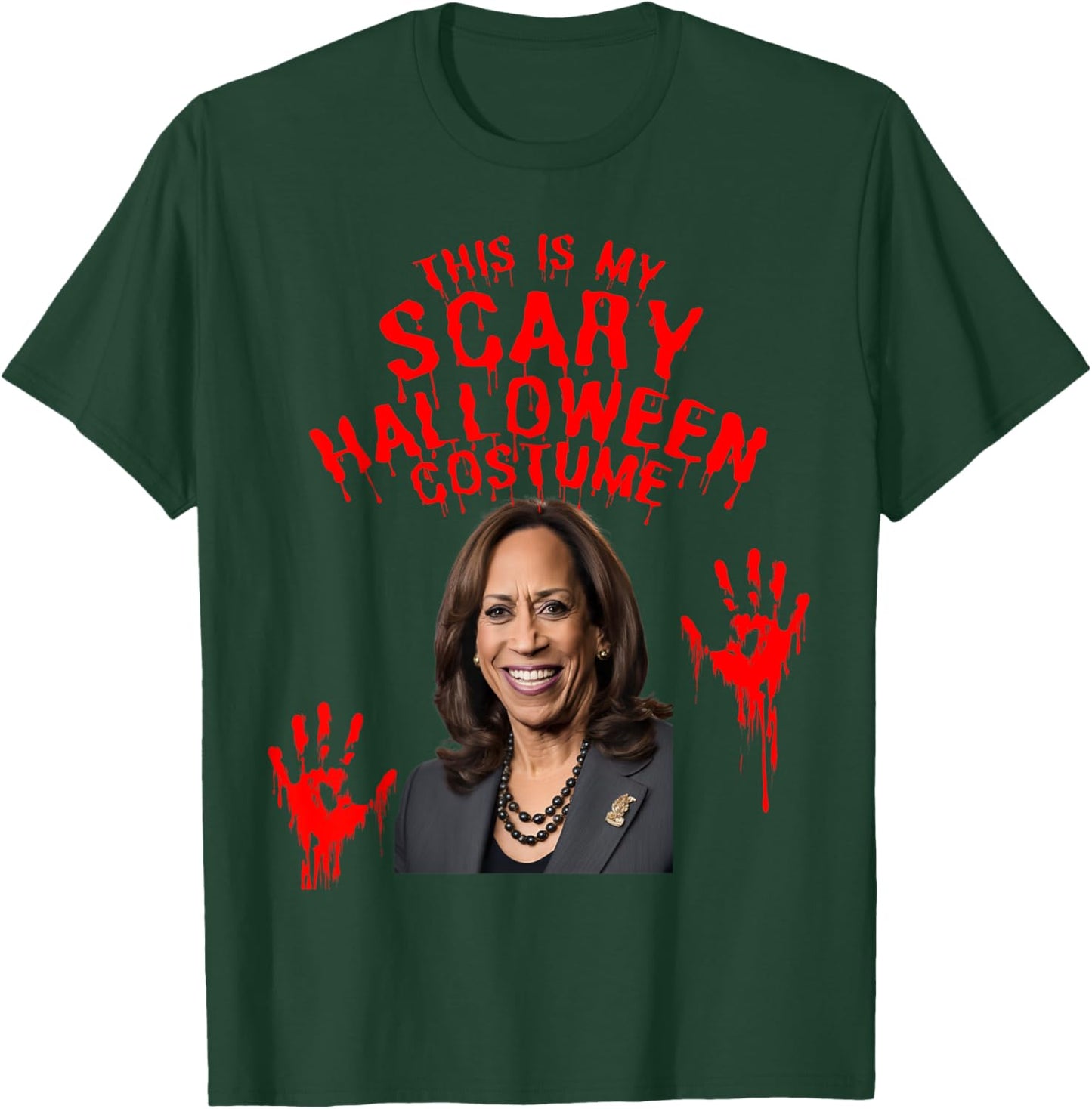 Funny Kamala Harris Scary Halloween Gag President Costume T-Shirt - T-Shirt | Forest