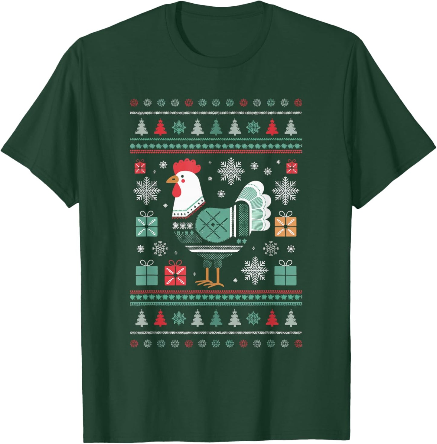 Chicken Ugly Christmas T-Shirt - T-Shirt | Forest