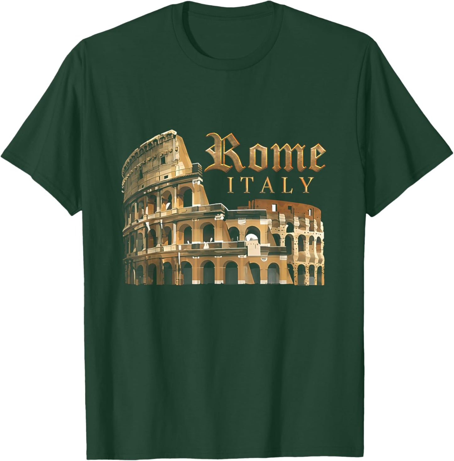 Retro Vintage Roma Italia Colosseum Souvenirs Rome Italy T-Shirt - T-Shirt | Forest