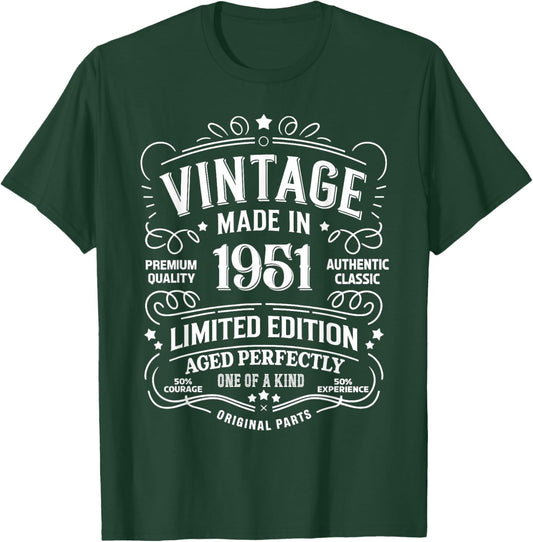 74th Birthday 1951 Birthday Gifts Women T-Shirt - T-Shirt | Forest