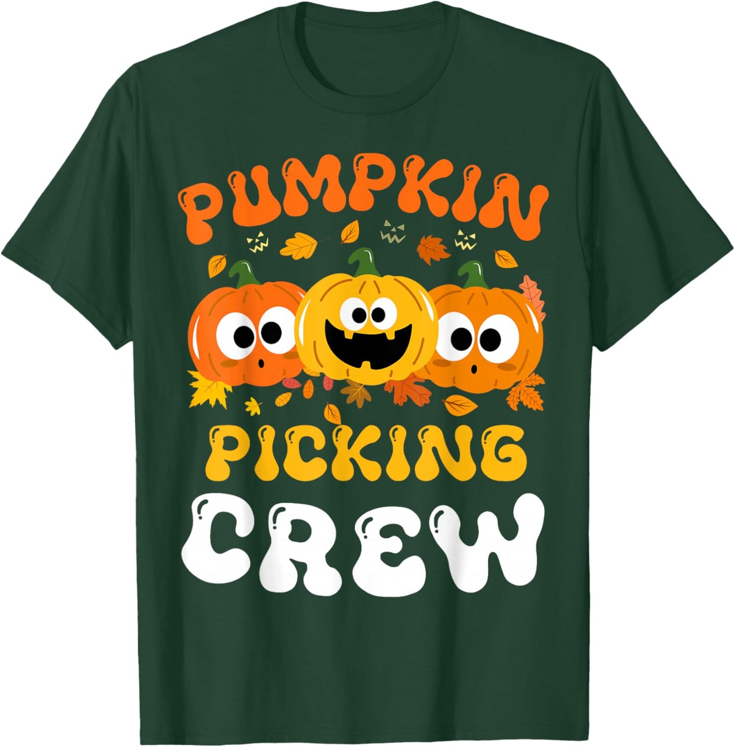Pumpkin Picking Crew 2025 Funny Cousin Crew Halloween Famer T-Shirt - T-Shirt | Forest