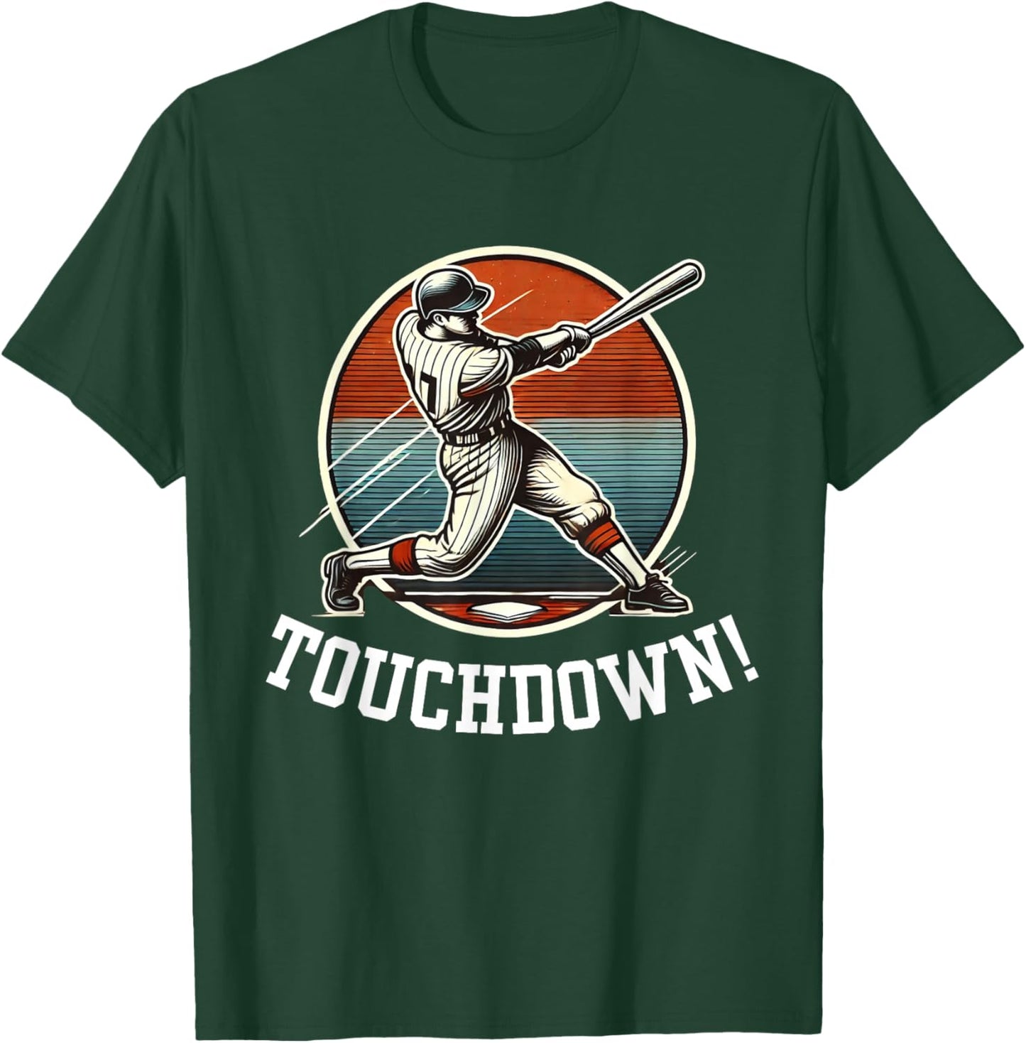 Touchdown Homerun Sports Mash Up Football Baseball Funny T-Shirt - T-Shirt | Forest