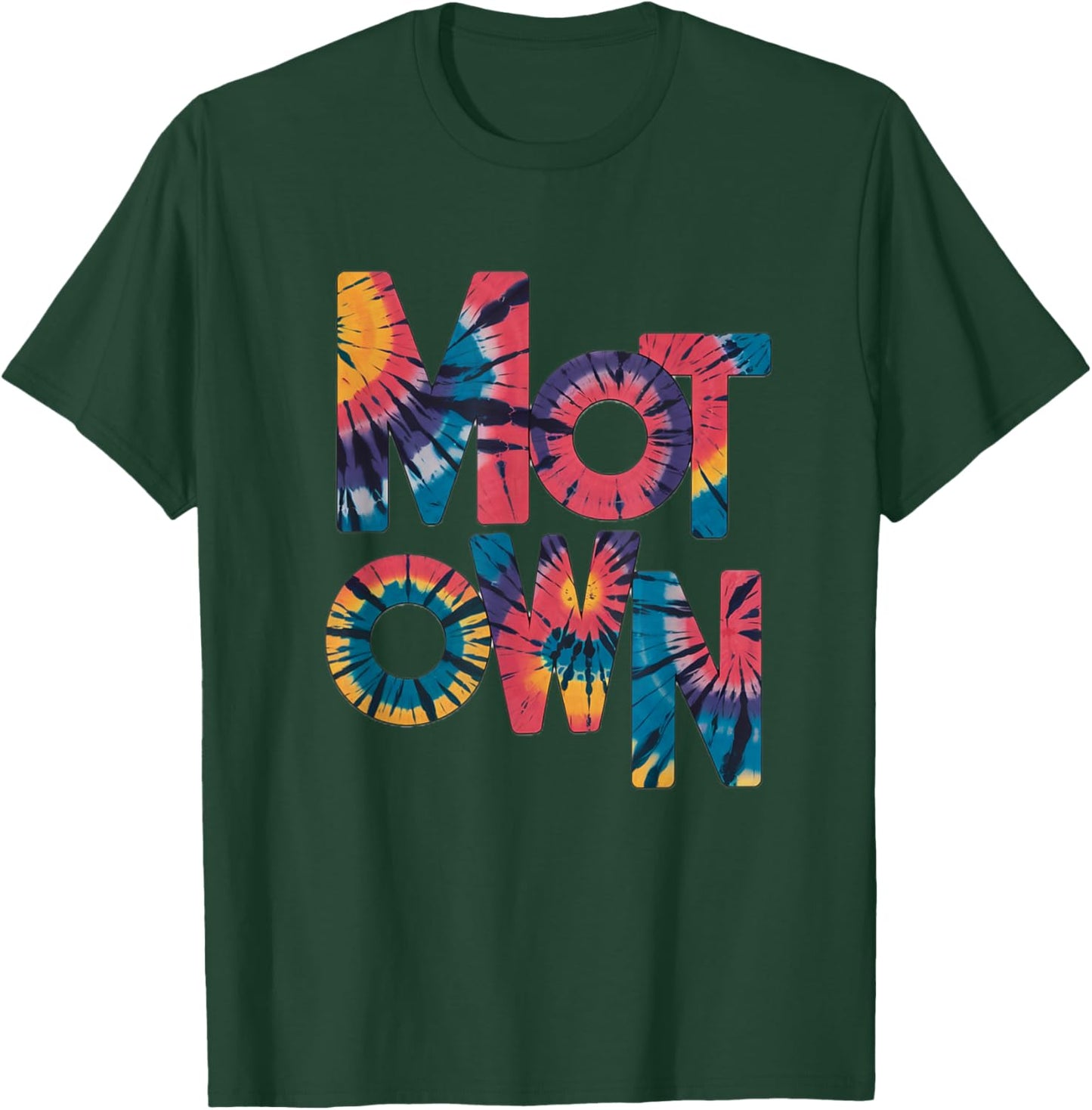 Motown Tie Dye Vintage Inspired Detroit Michigan 60s Retro T-Shirt - T-Shirt | Forest