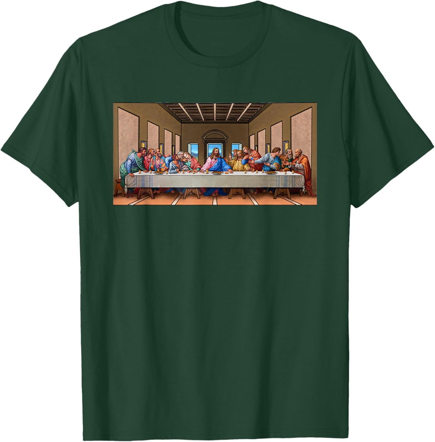 The Last Supper Jesus Christ Leonardo Da Vinci Painting T-Shirt - T-Shirt | Forest