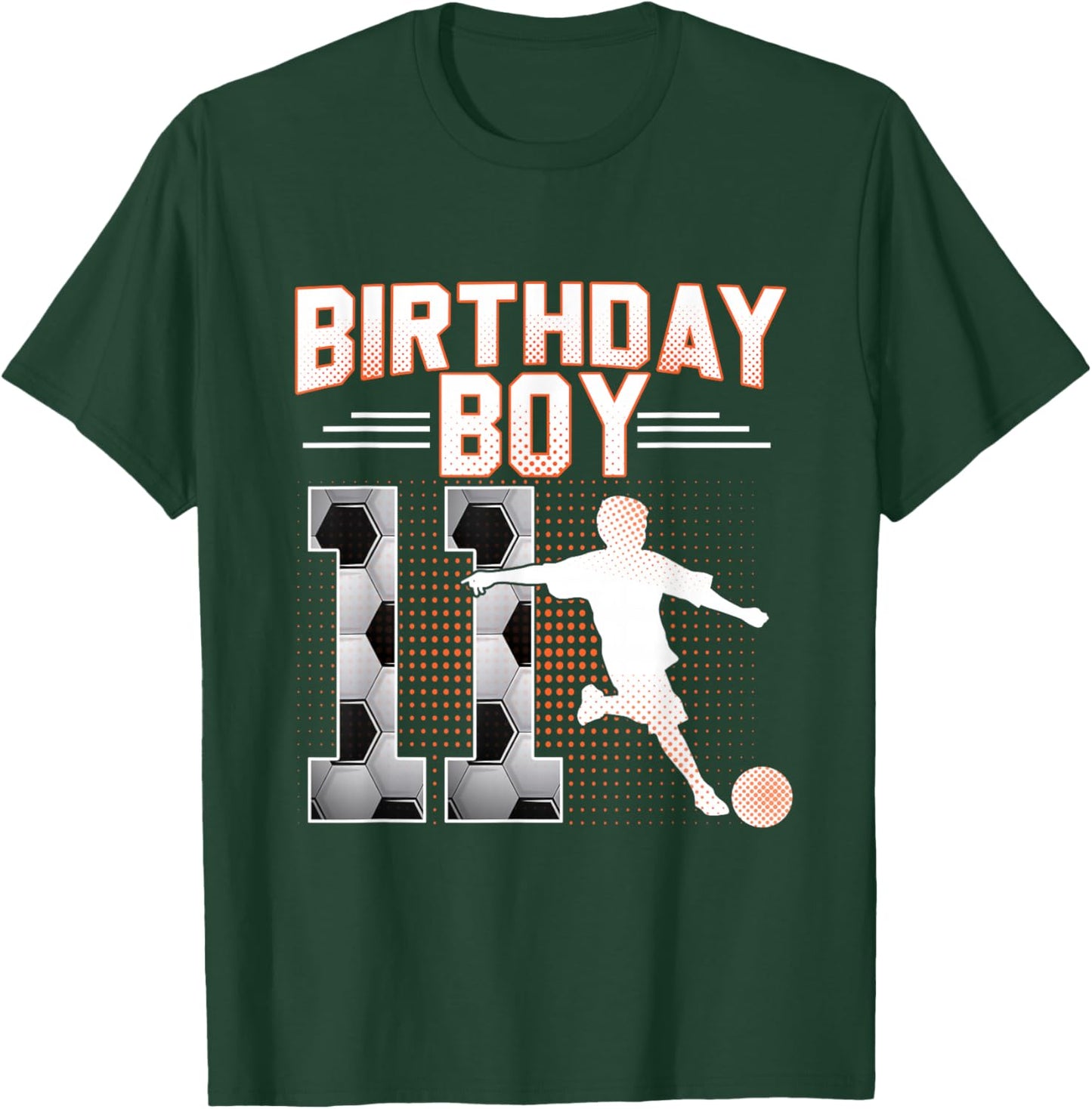Soccer Birthday Boy 11th Birthday 11 Years Old Sport Kids T-Shirt - T-Shirt | Forest
