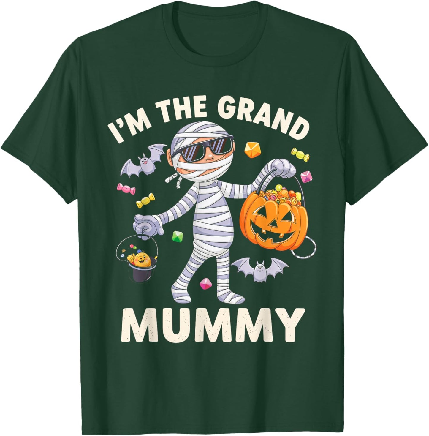 I'm The Grand Mummy Halloween Costume Mummy Candy T-Shirt - T-Shirt | Forest