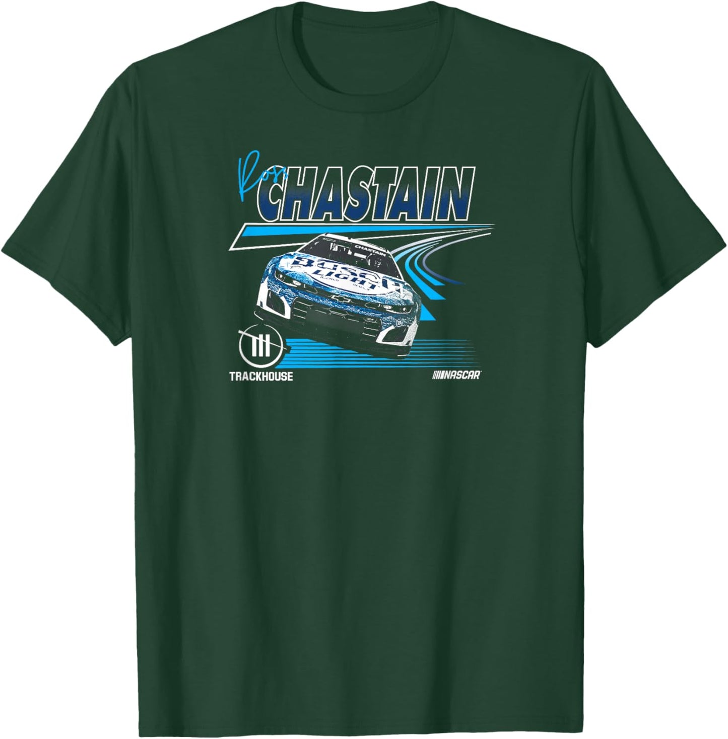NASCAR - Ross Chastain Trackhouse Race Lines Black T-Shirt - T-Shirt | Forest
