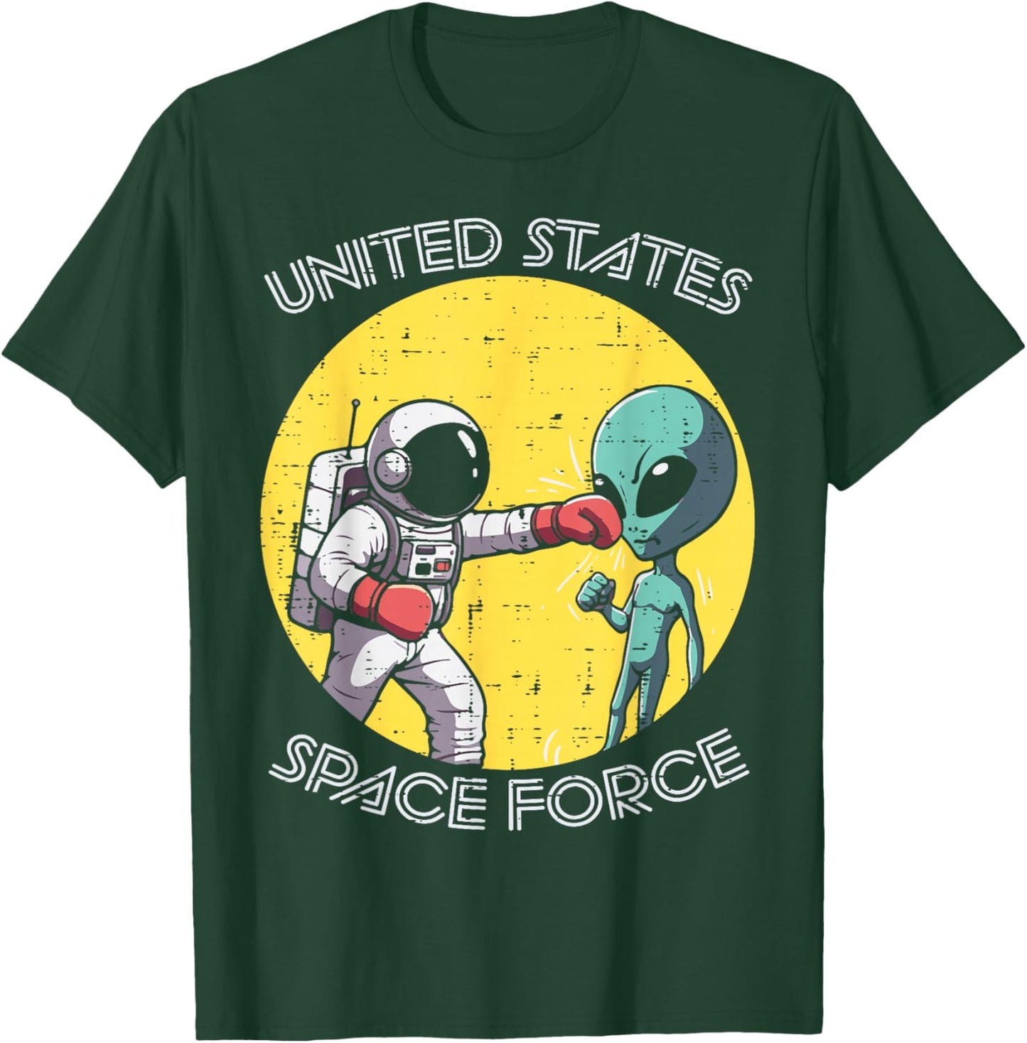 Astronaut Punch Alien United States Space Force Men Boys Kid T-Shirt - T-Shirt | Forest