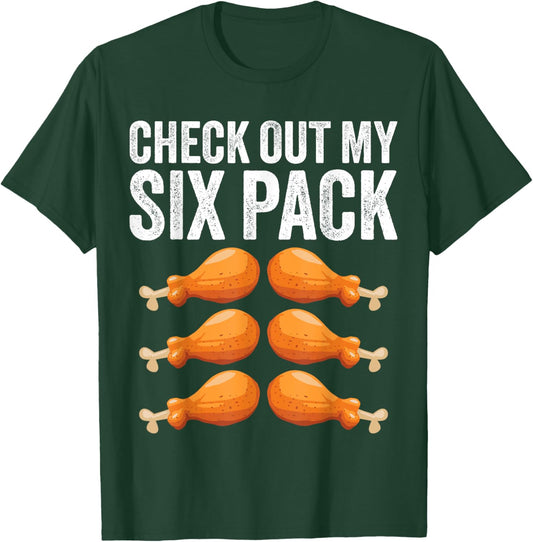 Check Out My Six 6 Pack Funny Thanksgiving Turkey Legs T-Shirt - T-Shirt | Forest