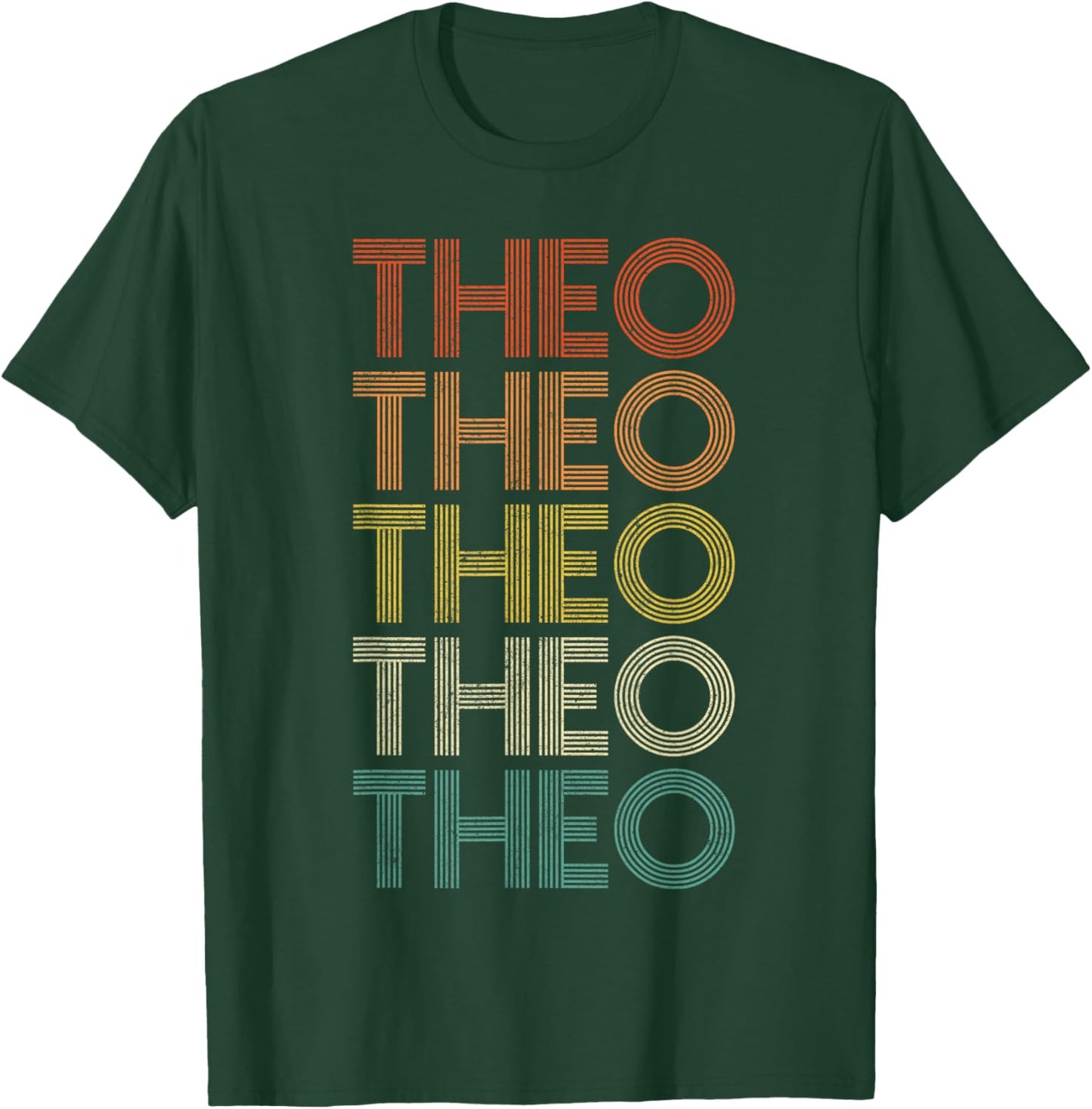 Theo Vintage Retro T-Shirt - T-Shirt | Forest