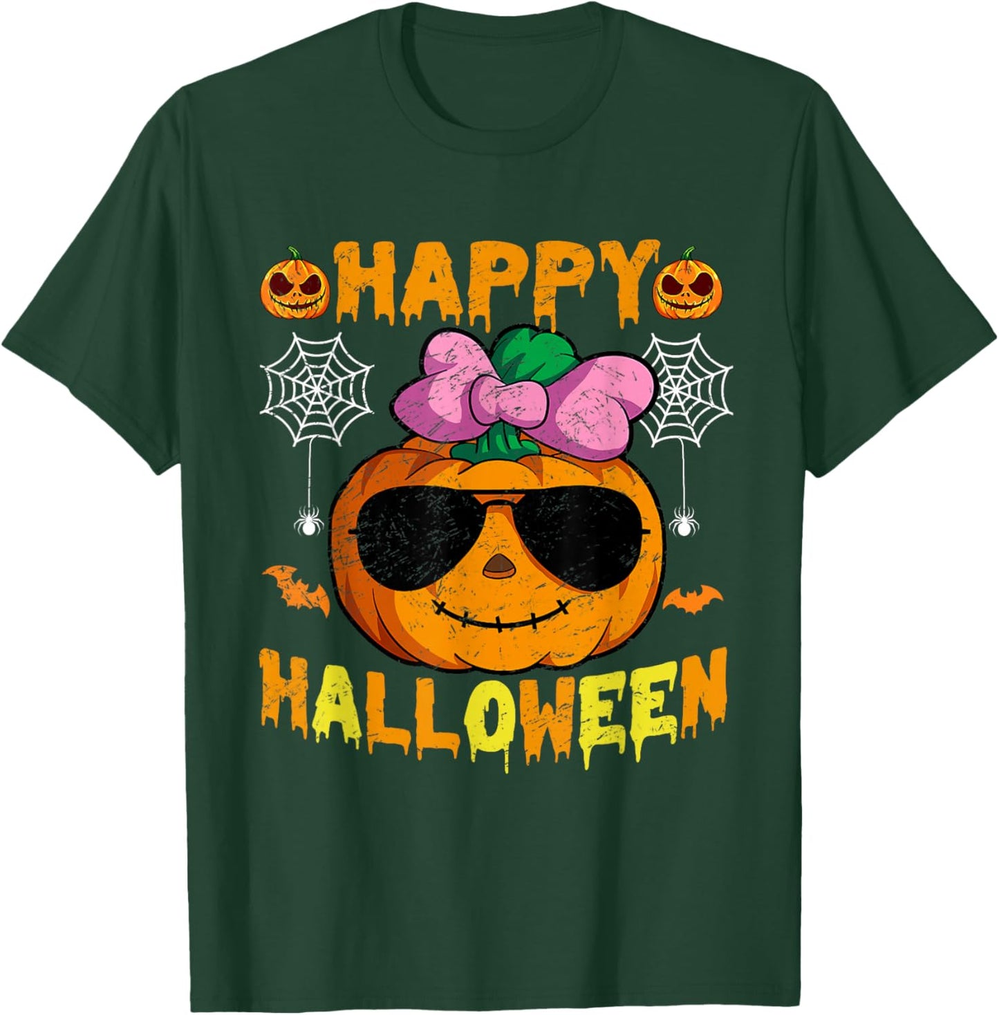 Funny Halloween Trick Or Treat Pumpkin Happy Halloween 2025 T-Shirt - T-Shirt | Forest