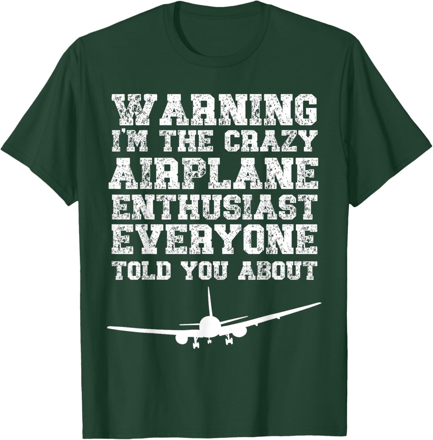 Airplane Enthusiast Men Pilot Plane Funny Aviation For Kids T-Shirt - T-Shirt | Forest