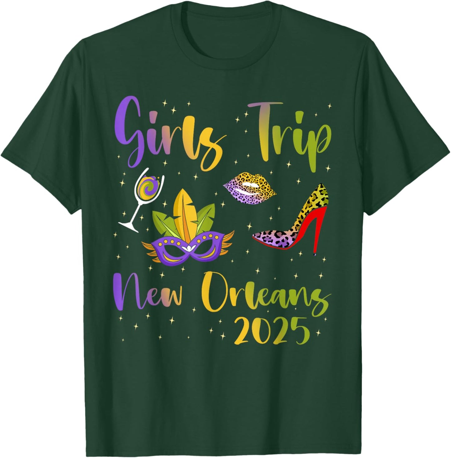 New Orleans Girls Trip 2025 Bachelor Besties Party Matching T-Shirt - T-Shirt | Forest