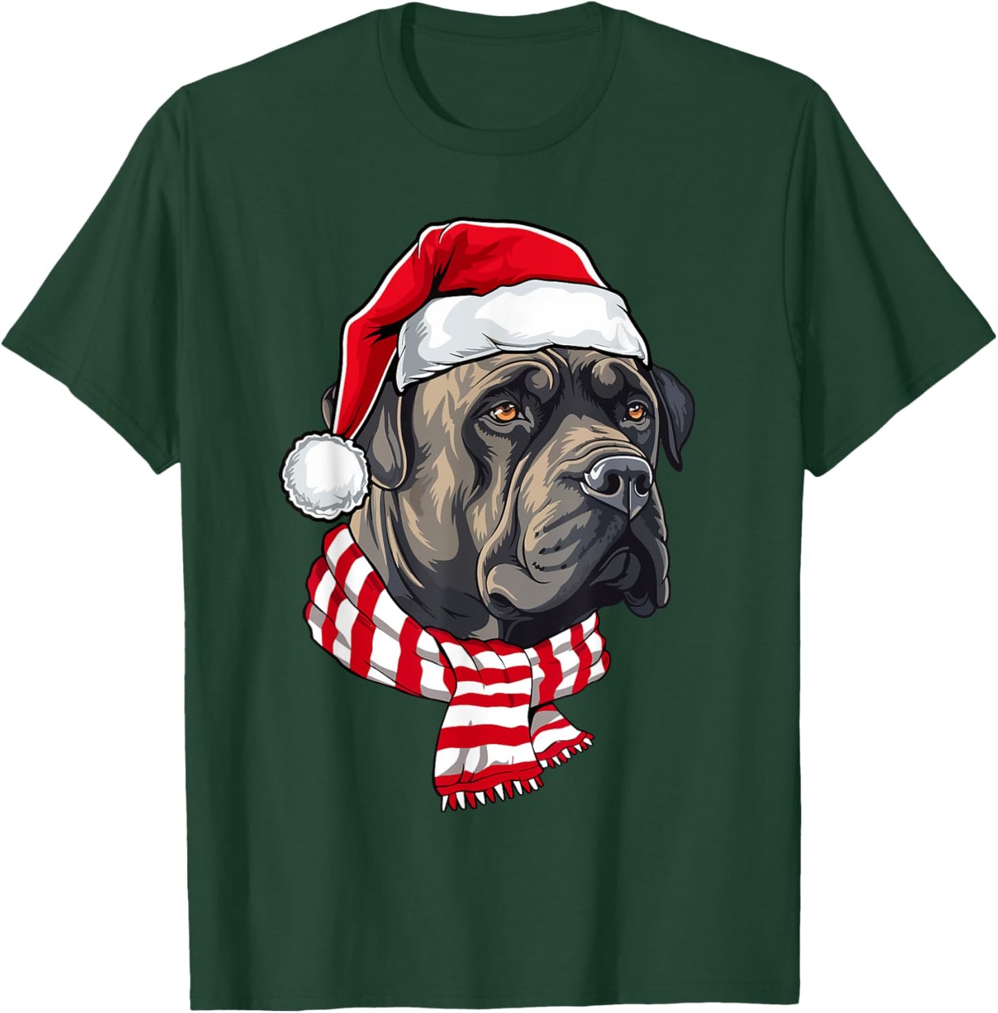 Santa Cane Corso Christmas Dog Lover Men Women Kids T-Shirt - T-Shirt | Forest