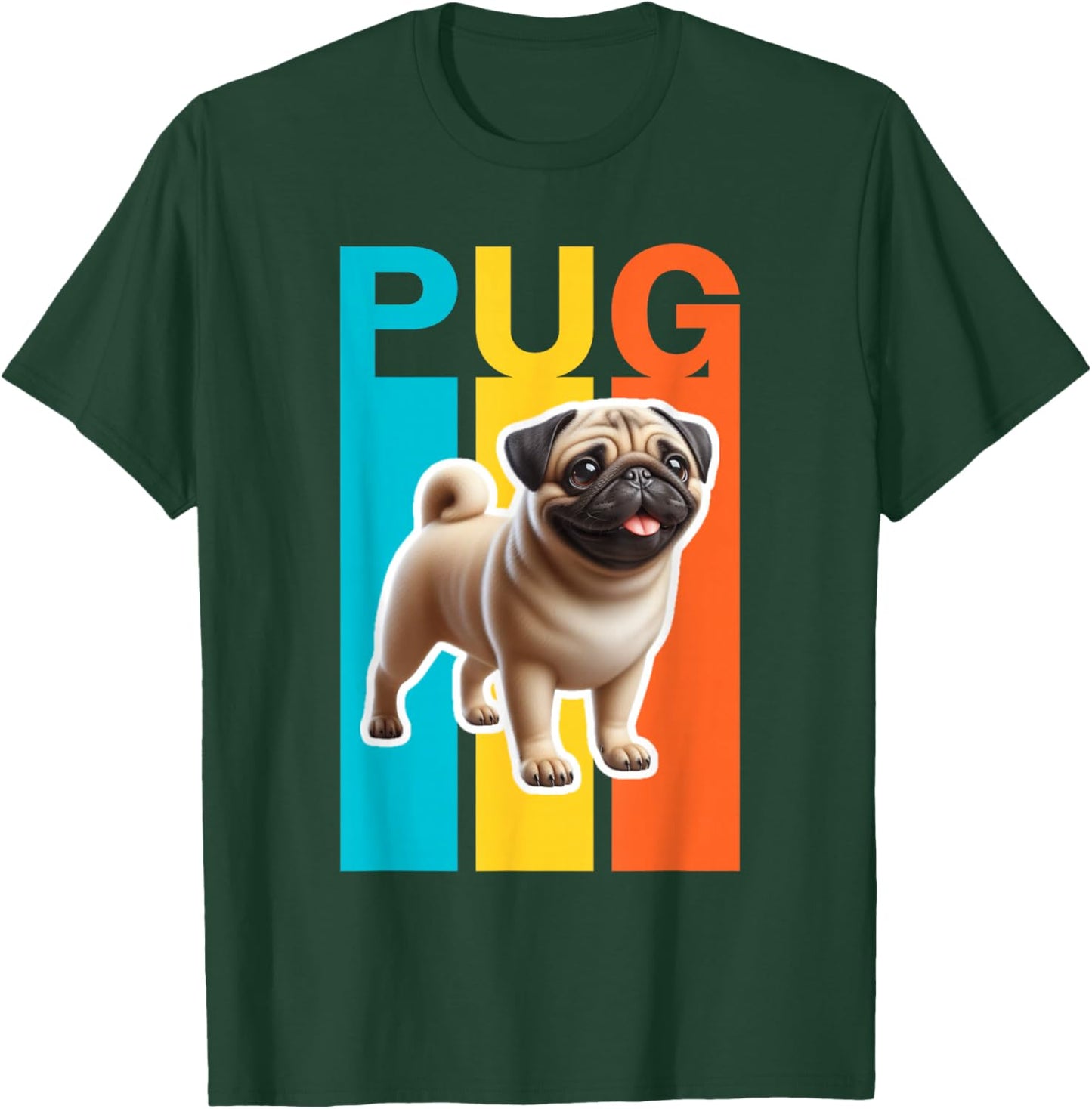 Colorful Pug T-Shirt - T-Shirt | Forest