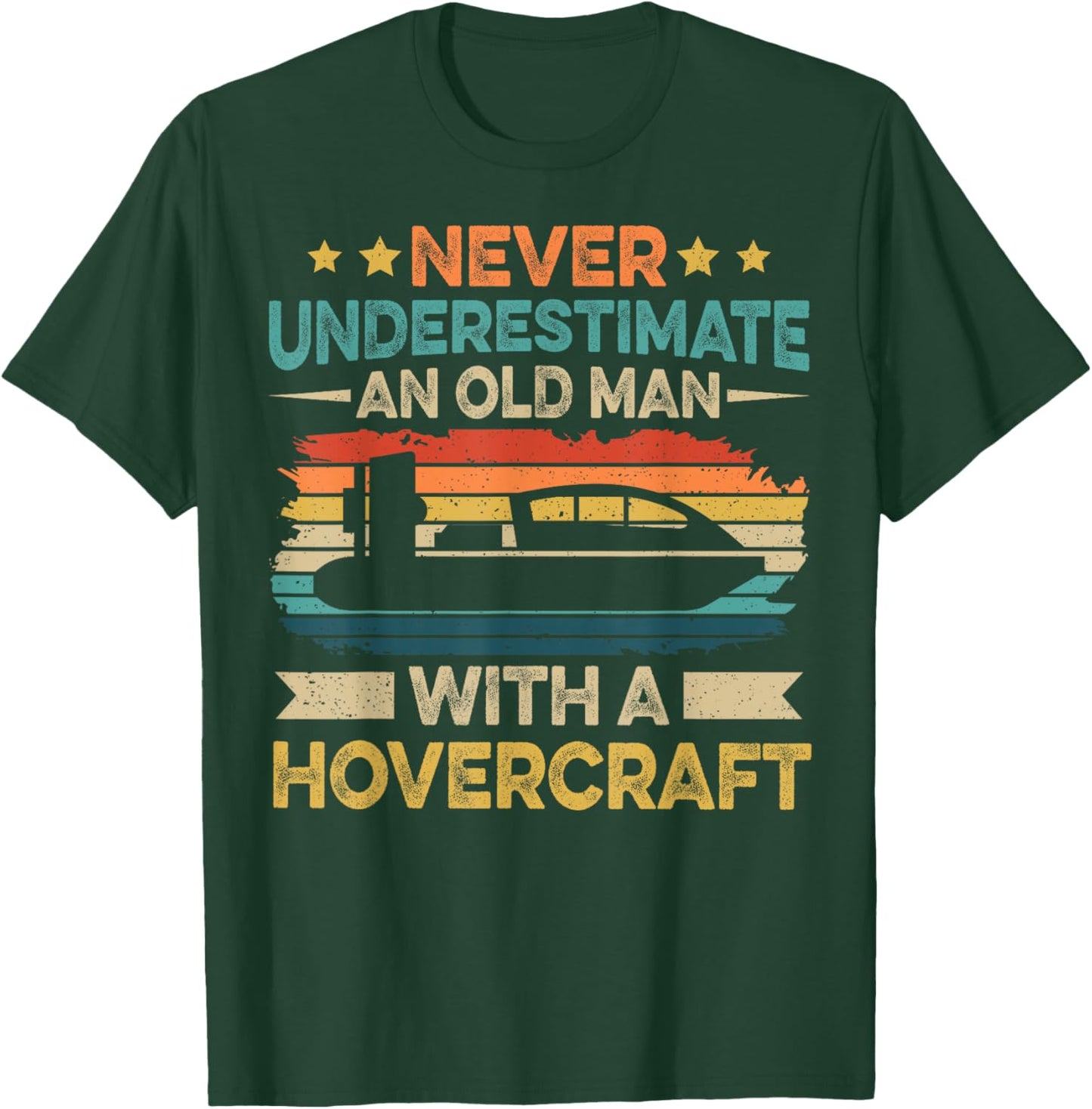 Hovercraft and Landing Design for a Hovercraft captain T-Shirt - T-Shirt | Forest
