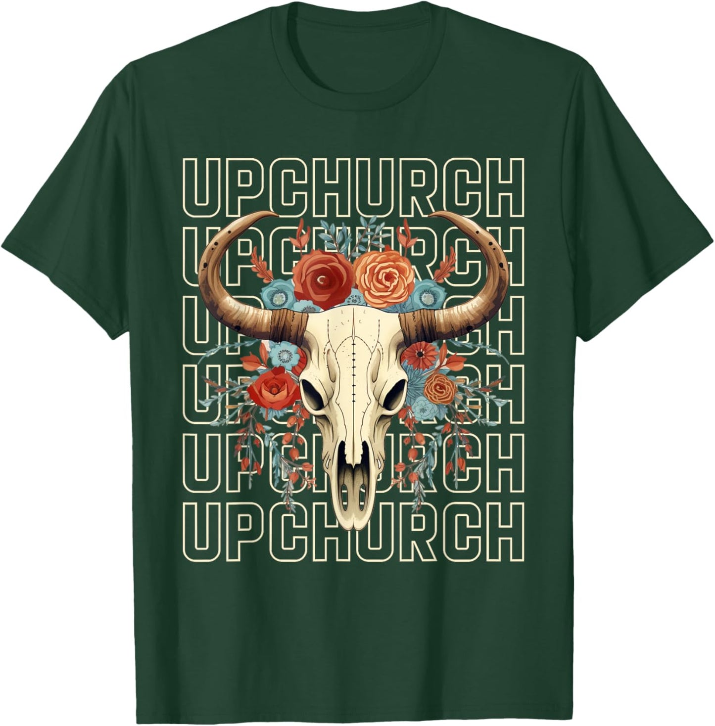 Customized Upchurch Name Family Pride Matching T-Shirt - T-Shirt | Forest