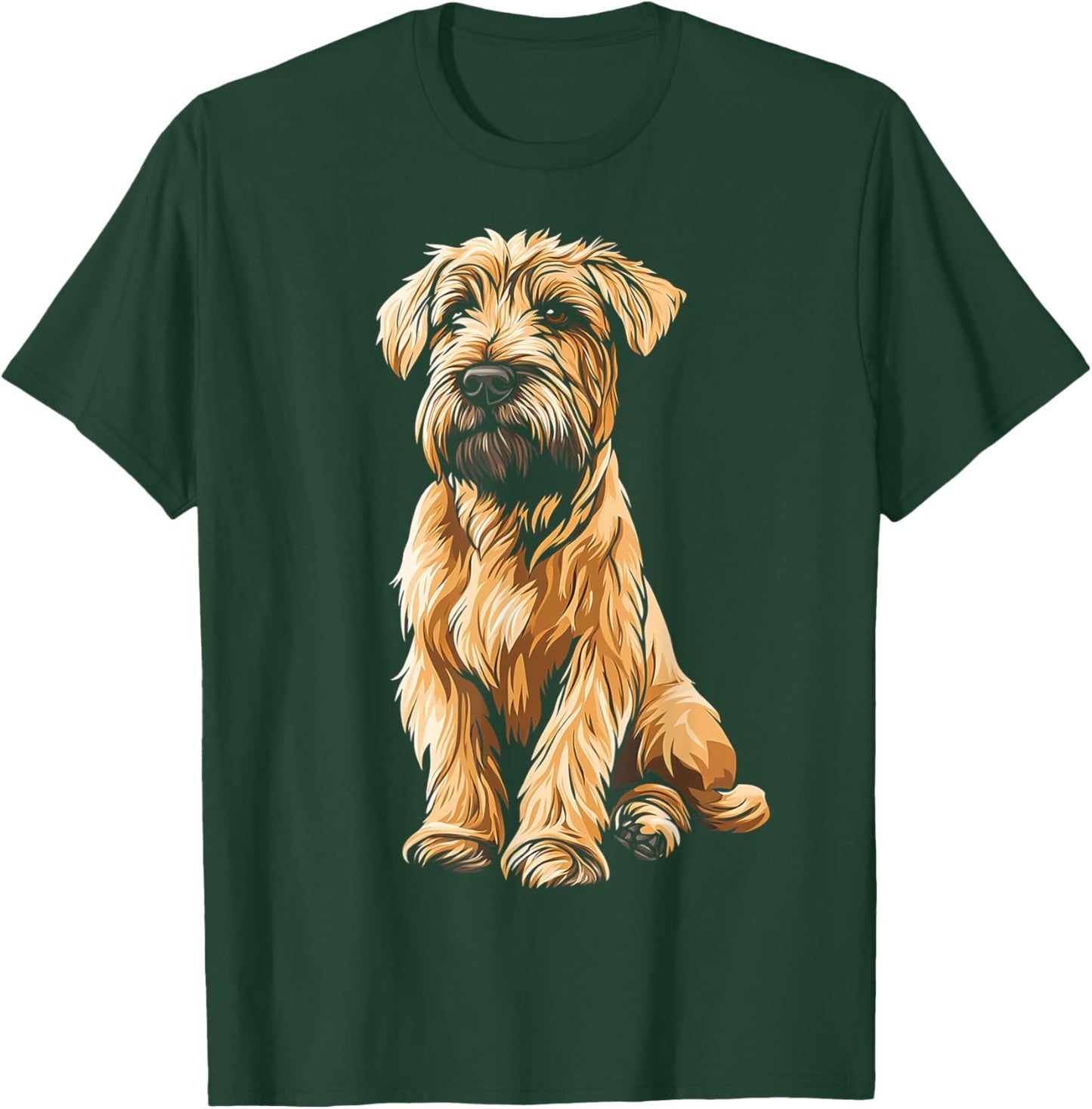 Soft Coated Wheaten Terrier Dog Motif Pet Artwork T-Shirt - T-Shirt | Forest