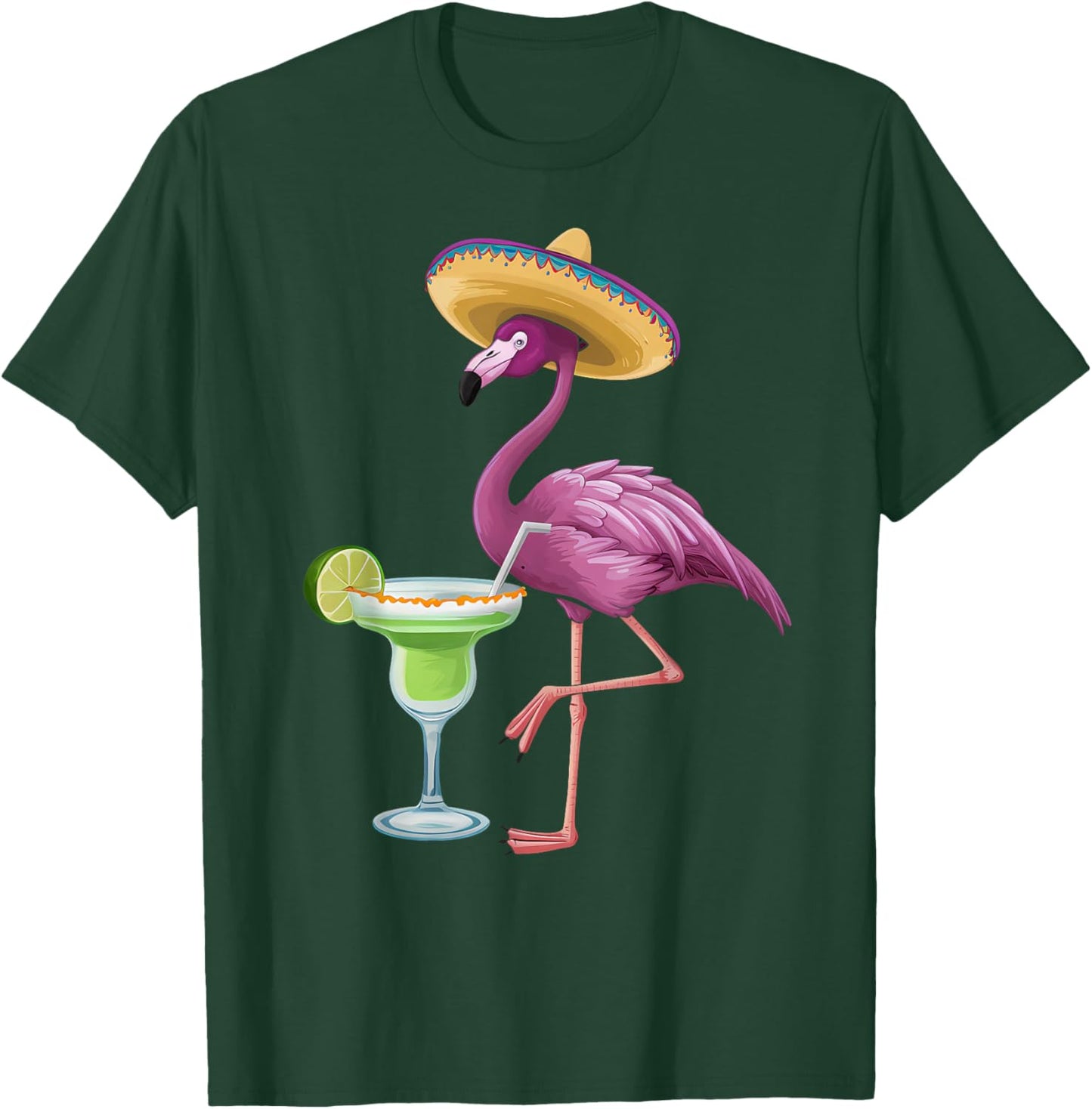 Mexican Flamingo Mexico Vacation Pink Tropical Flock 70s 80s T-Shirt - T-Shirt | Forest