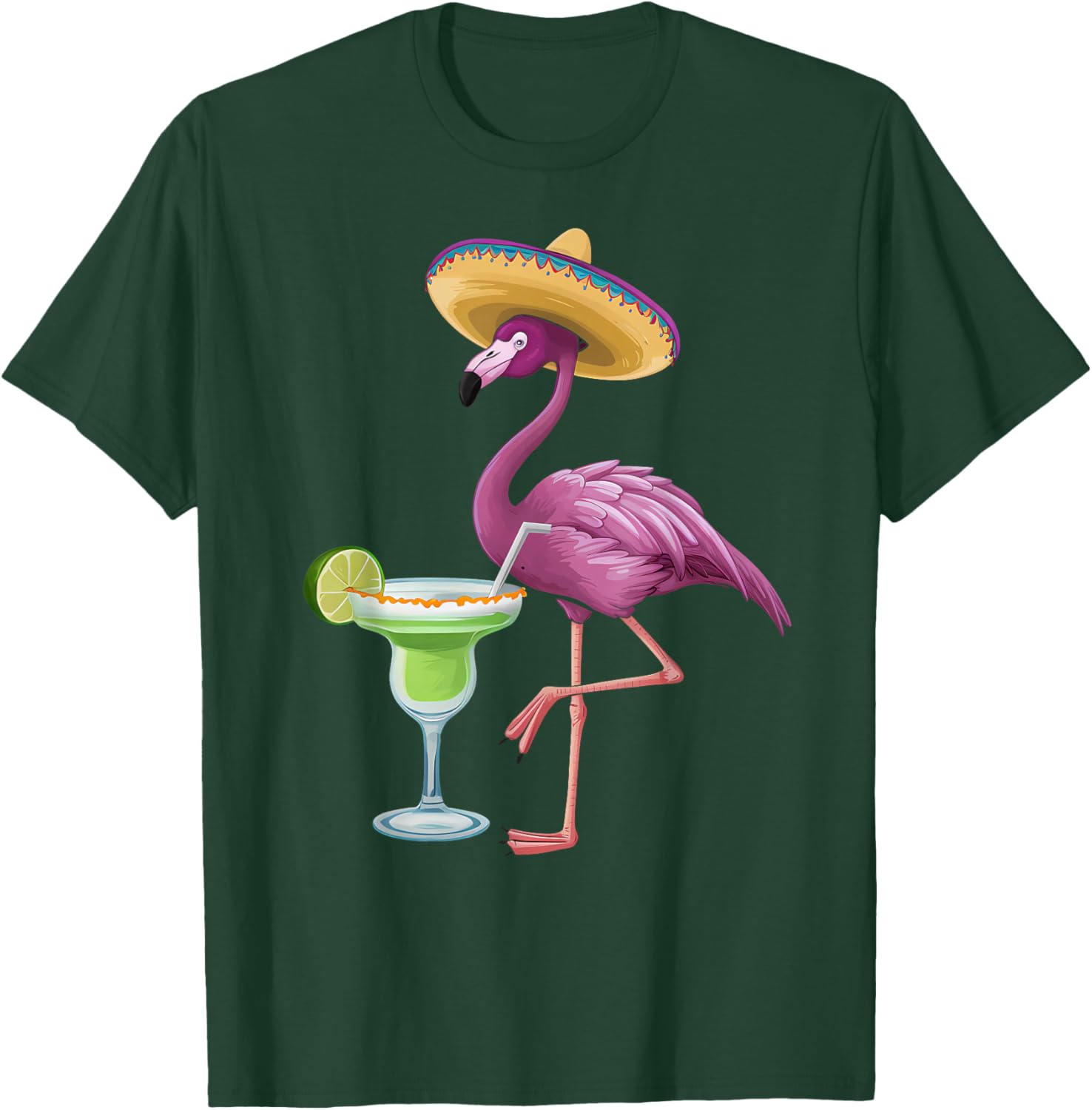 Mexican Flamingo Mexico Vacation Pink Tropical Flock 70s 80s T-Shirt - T-Shirt | Forest