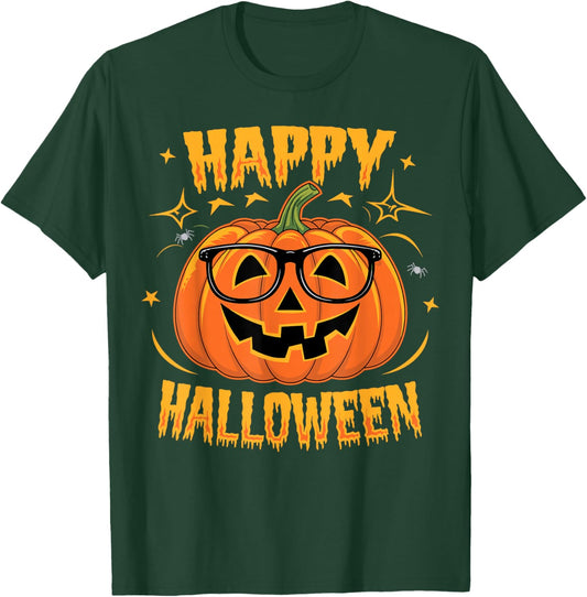 Halloween Funny Pumpkin Happy Halloween T-Shirt - T-Shirt | Forest
