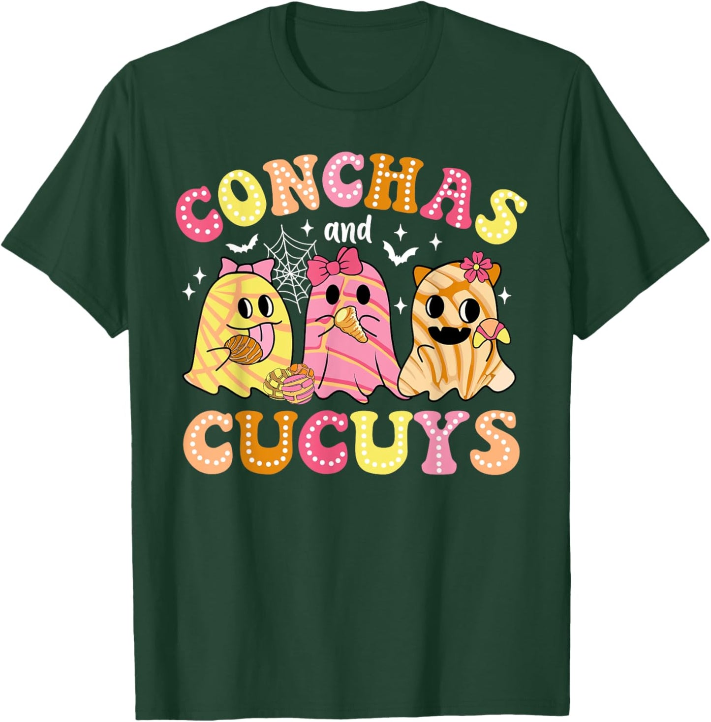 Cute Conchas And Cucuys Ghost Funny Halloween Mexican Ghost T-Shirt - T-Shirt | Forest